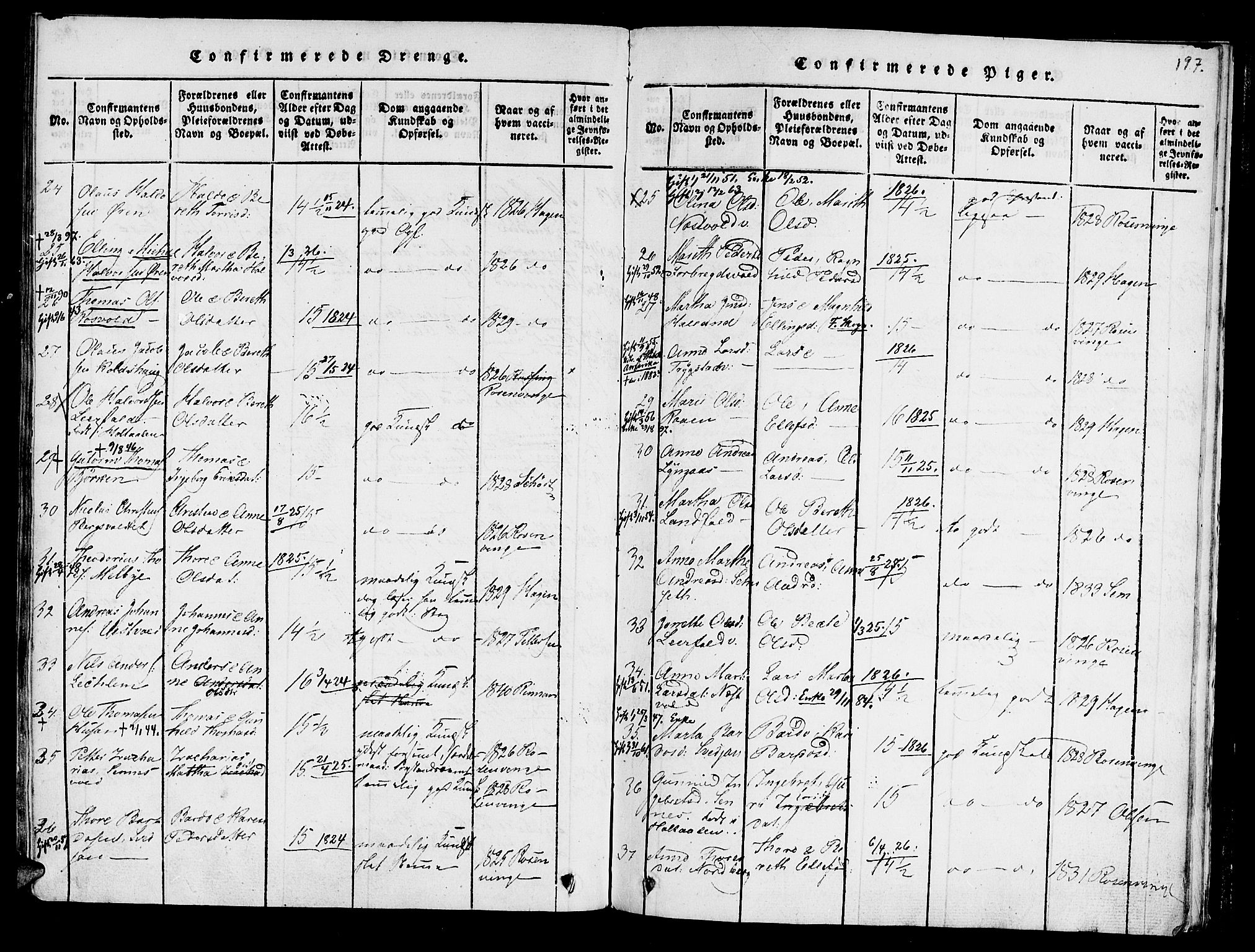 Ministerialprotokoller, klokkerbøker og fødselsregistre - Nord-Trøndelag, AV/SAT-A-1458/723/L0234: Parish register (official) no. 723A05 /1, 1816-1840, p. 197