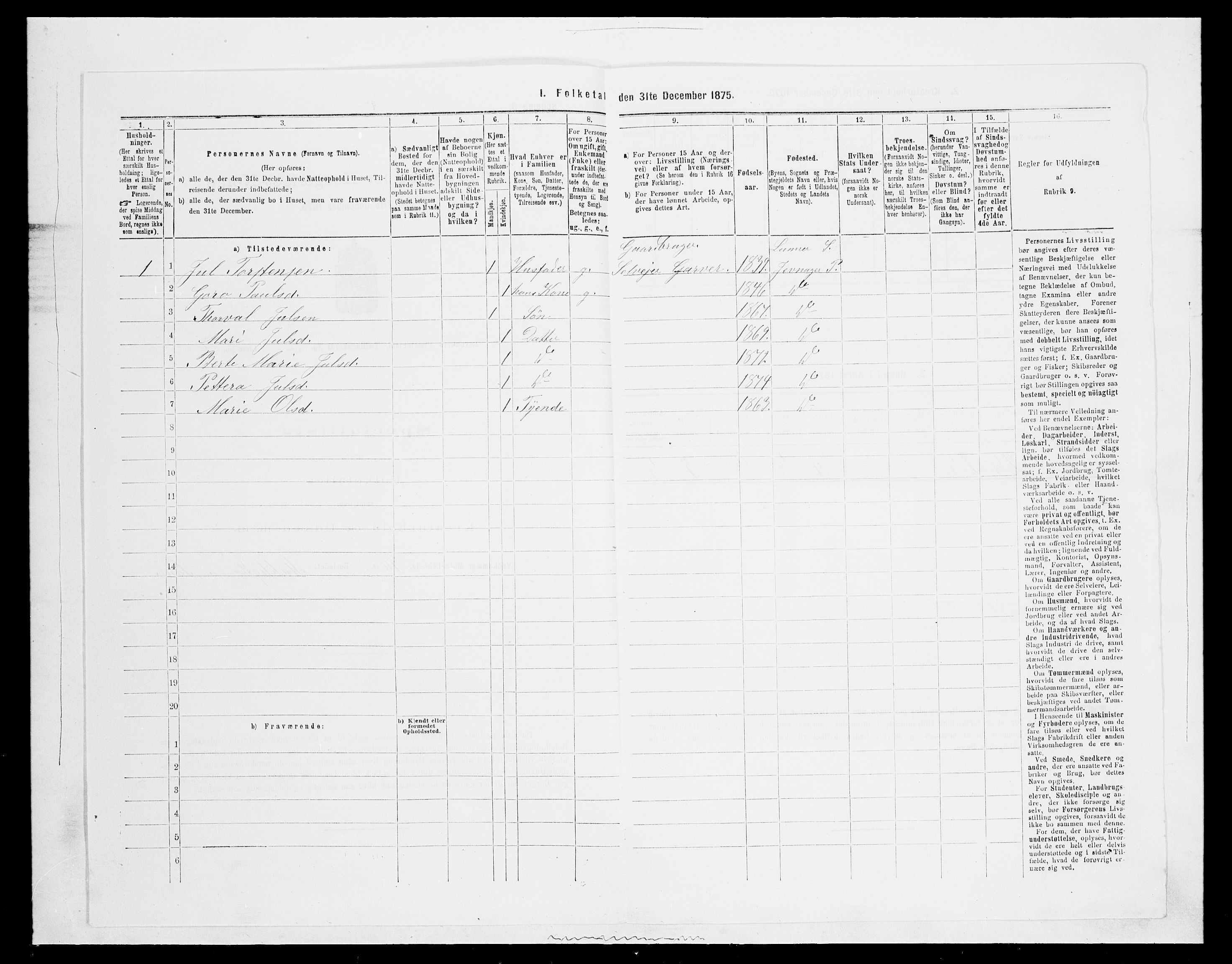 SAH, 1875 census for 0532P Jevnaker, 1875, p. 438