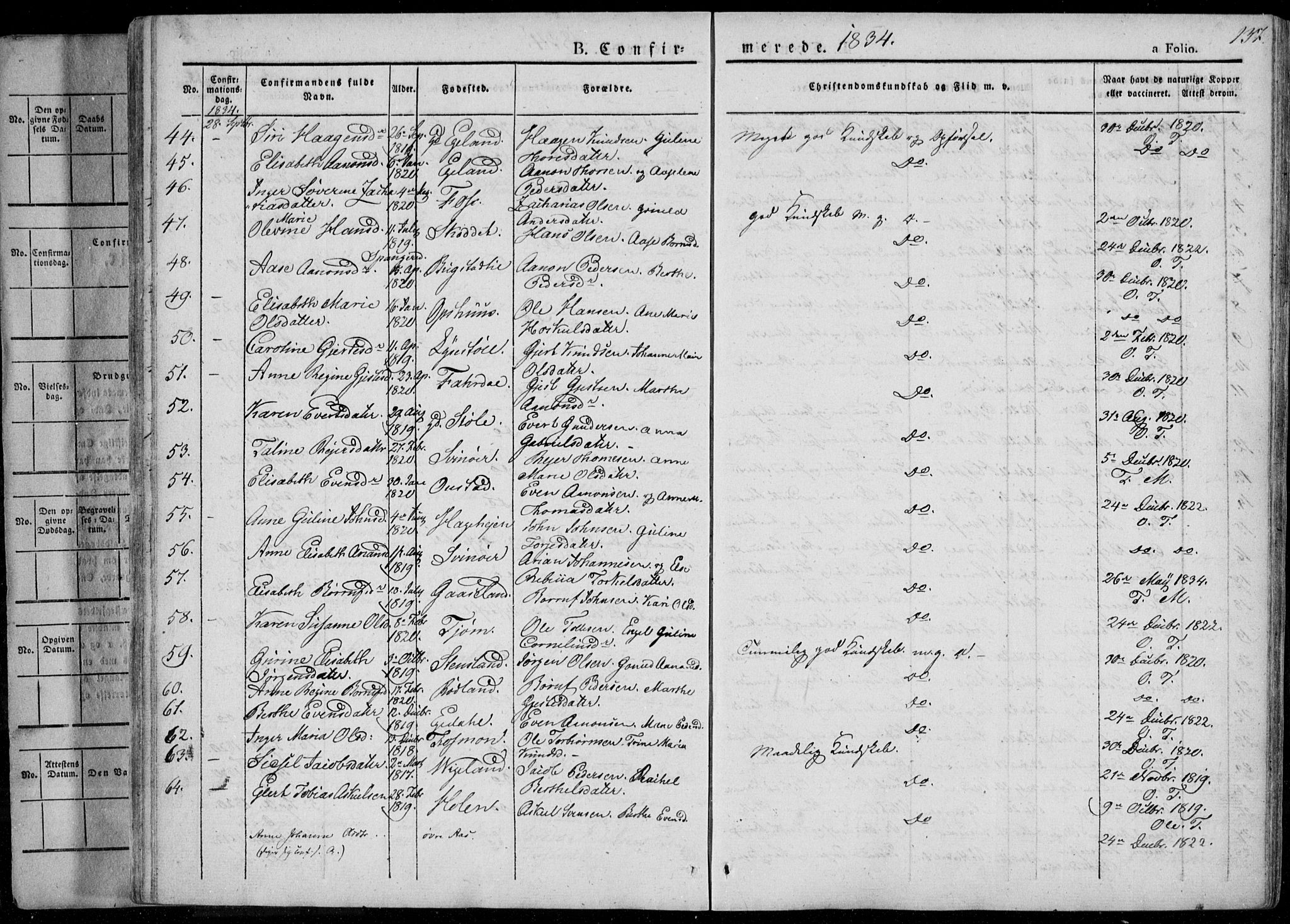 Sør-Audnedal sokneprestkontor, AV/SAK-1111-0039/F/Fa/Fab/L0006: Parish register (official) no. A 6, 1829-1855, p. 137