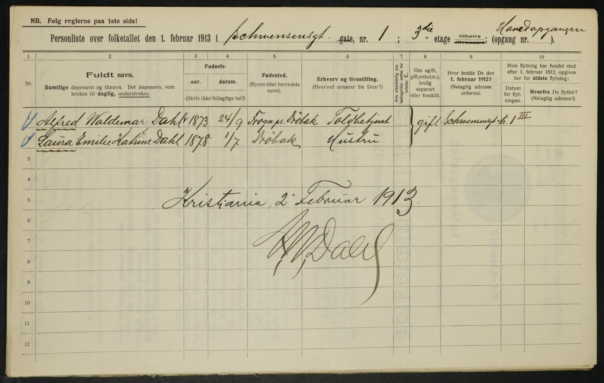 OBA, Municipal Census 1913 for Kristiania, 1913, p. 92648