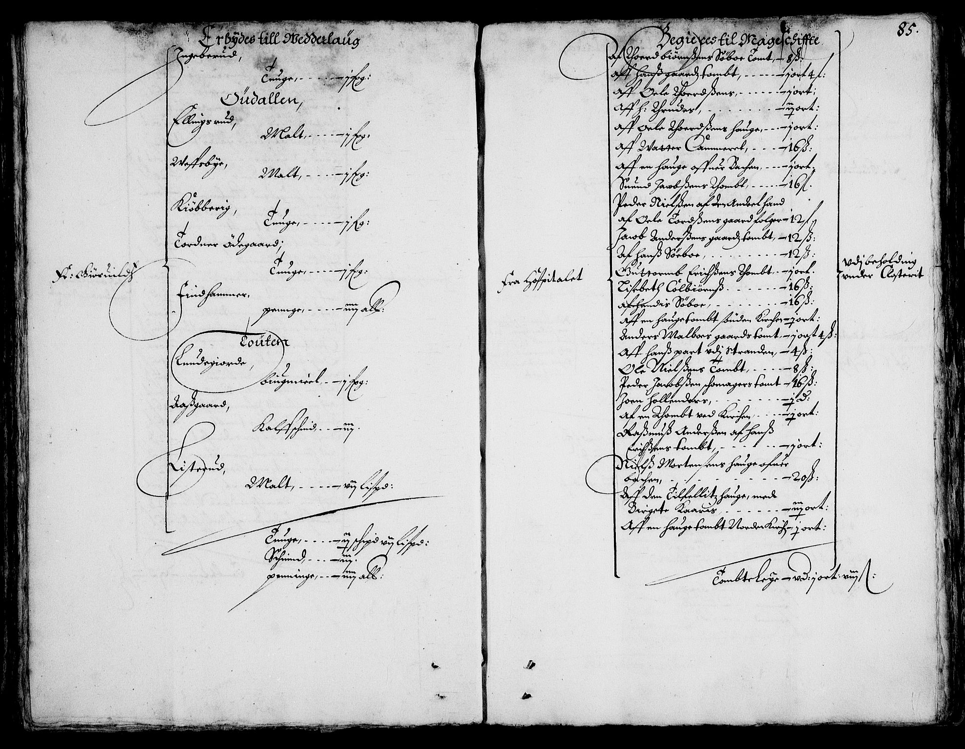 Rentekammeret inntil 1814, Realistisk ordnet avdeling, AV/RA-EA-4070/On/L0001/0002: Statens gods / [Jj 2]: Jordebok og forklaring over atkomstene til Hannibal Sehesteds gods, 1651, p. 83b-84a