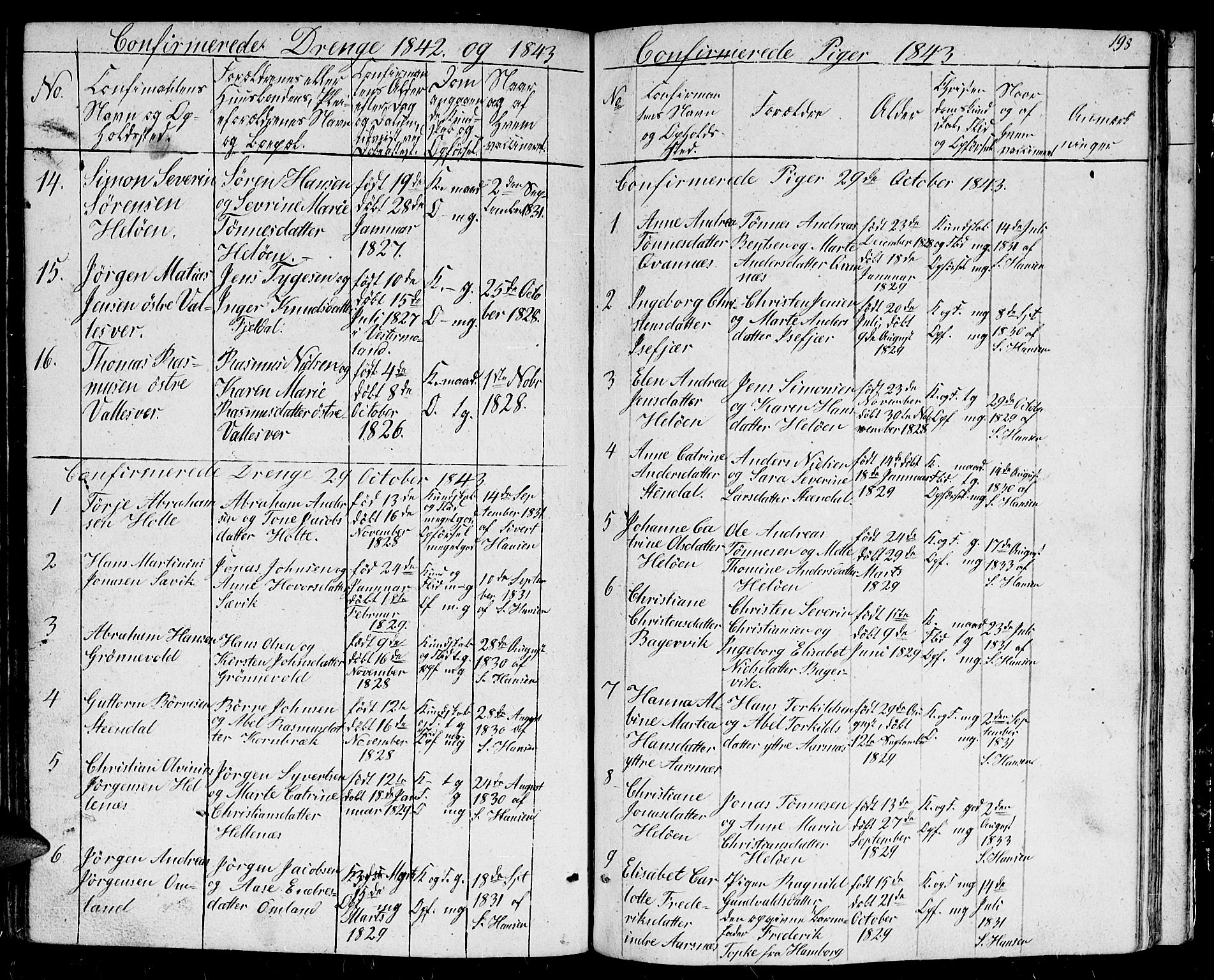 Høvåg sokneprestkontor, SAK/1111-0025/F/Fb/L0001: Parish register (copy) no. B 1, 1817-1846, p. 198