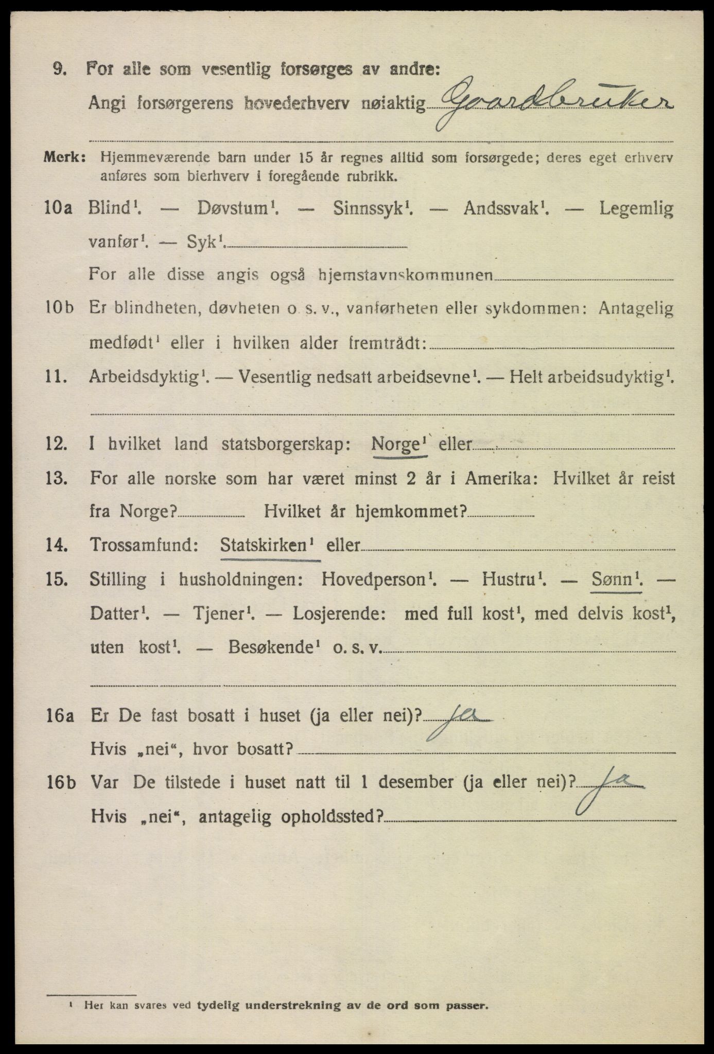 SAK, 1920 census for Lista, 1920, p. 11506