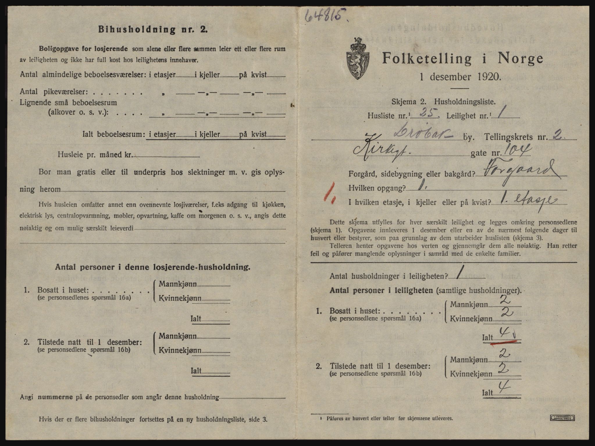 SAO, 1920 census for Drøbak, 1920, p. 1023