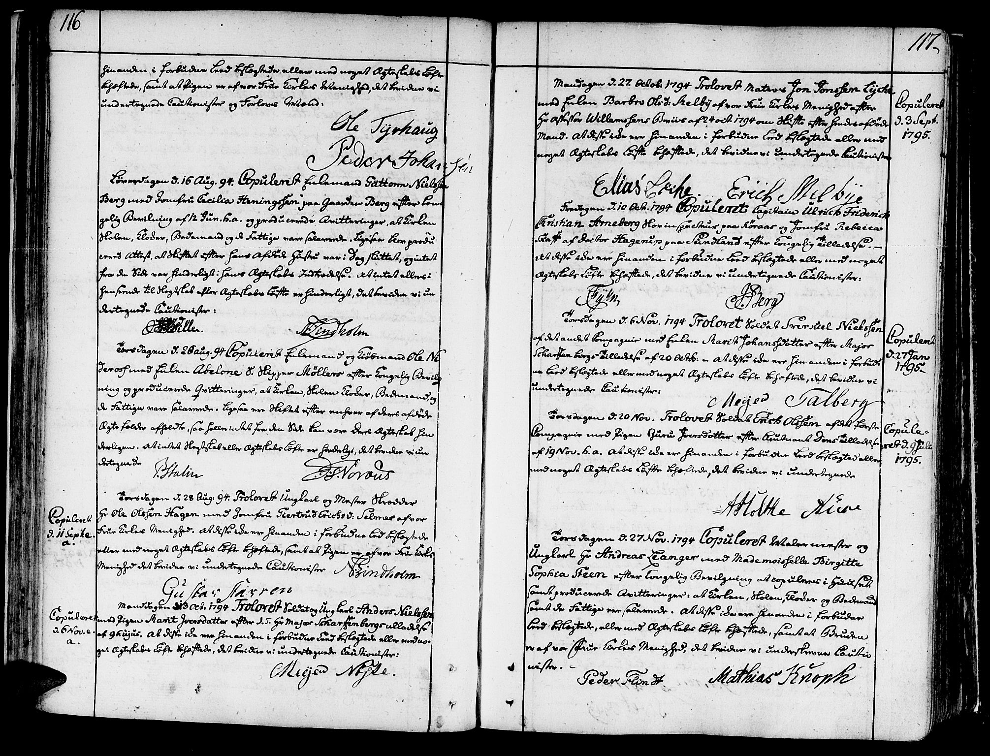 Ministerialprotokoller, klokkerbøker og fødselsregistre - Sør-Trøndelag, SAT/A-1456/602/L0105: Parish register (official) no. 602A03, 1774-1814, p. 116-117