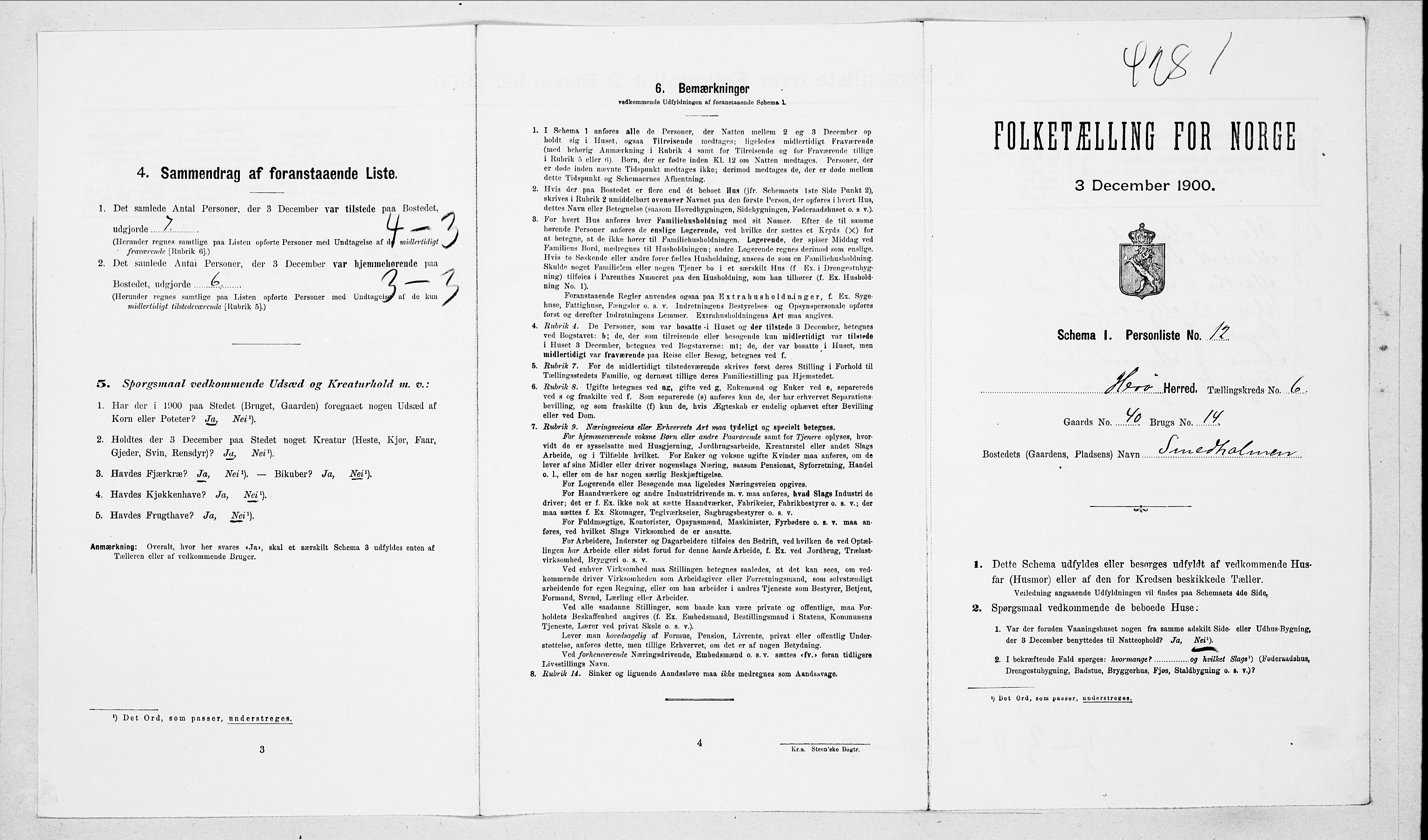 SAT, 1900 census for Herøy, 1900, p. 666