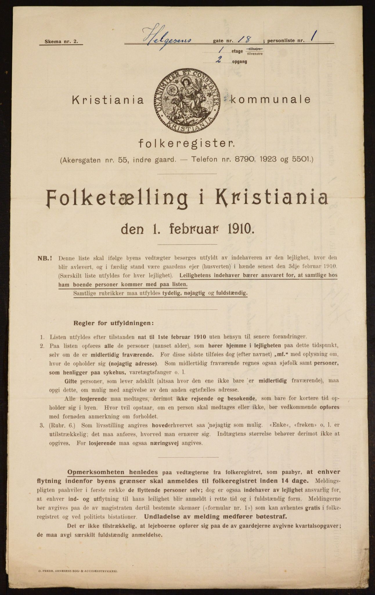 OBA, Municipal Census 1910 for Kristiania, 1910, p. 36637