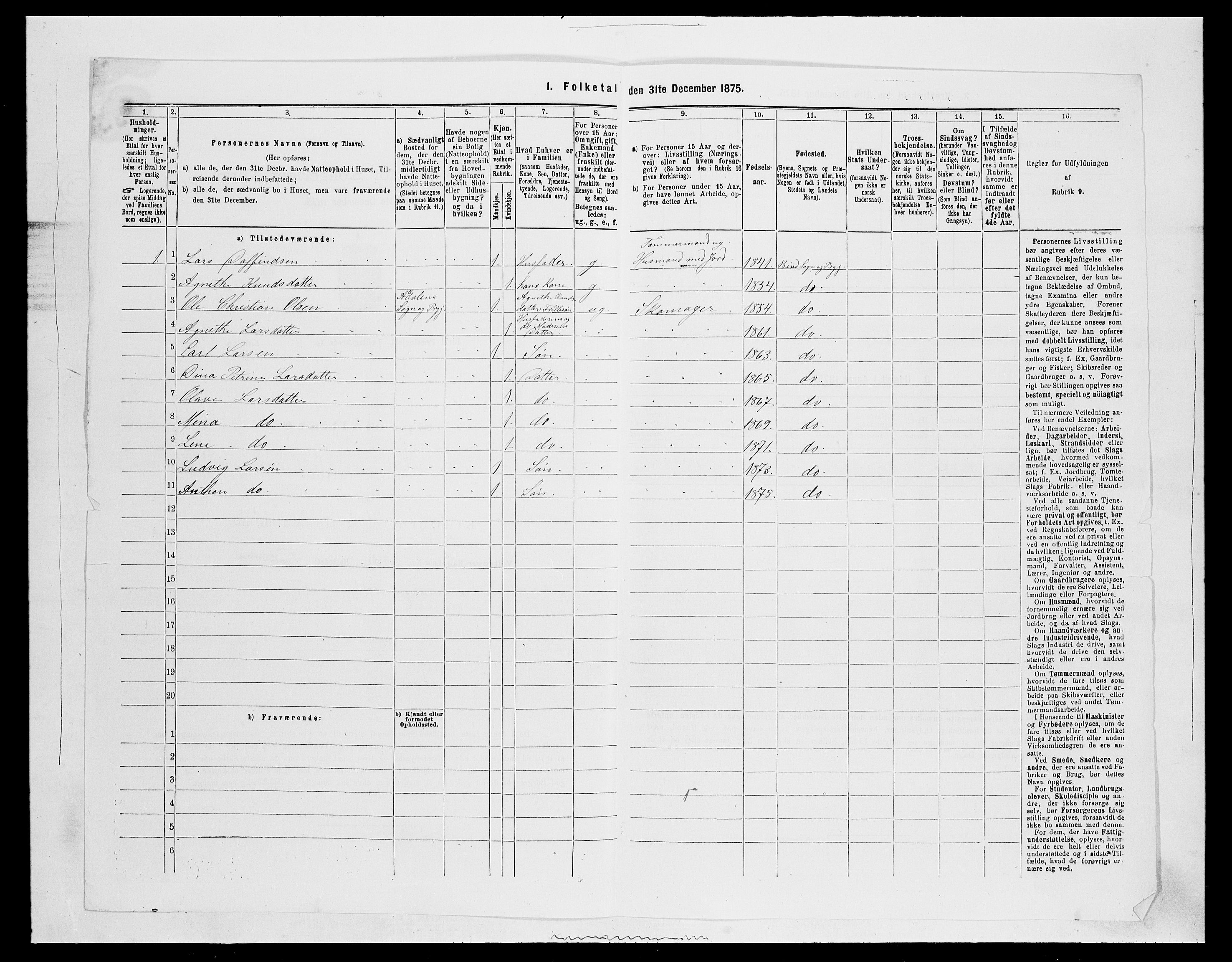 SAH, 1875 census for 0525P Biri, 1875, p. 1714