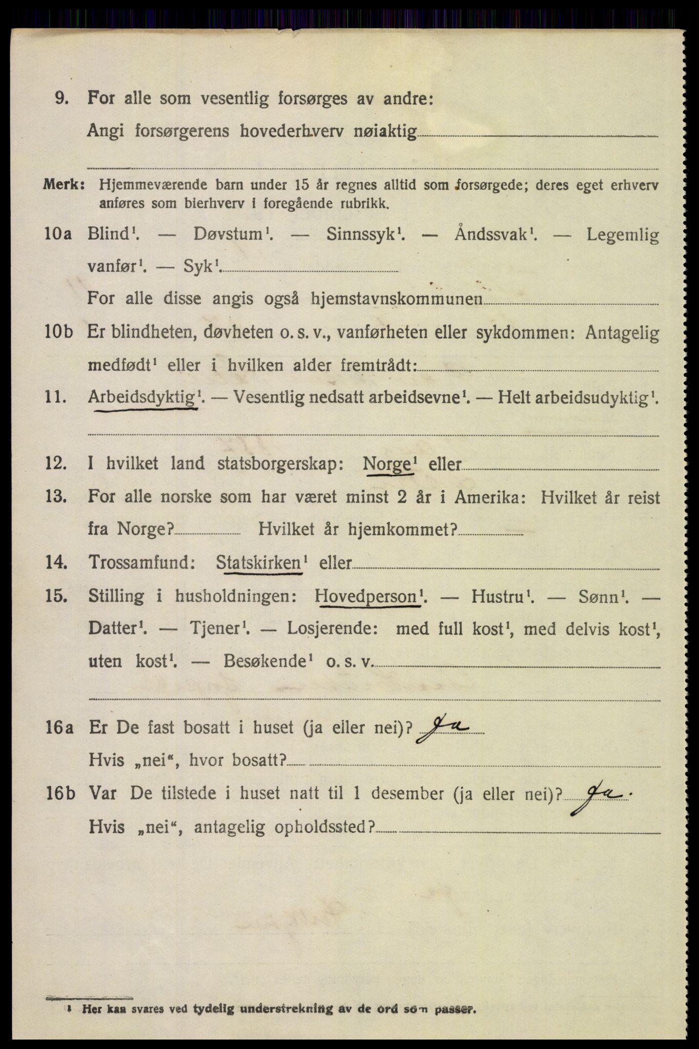 SAH, 1920 census for Tolga, 1920, p. 5188