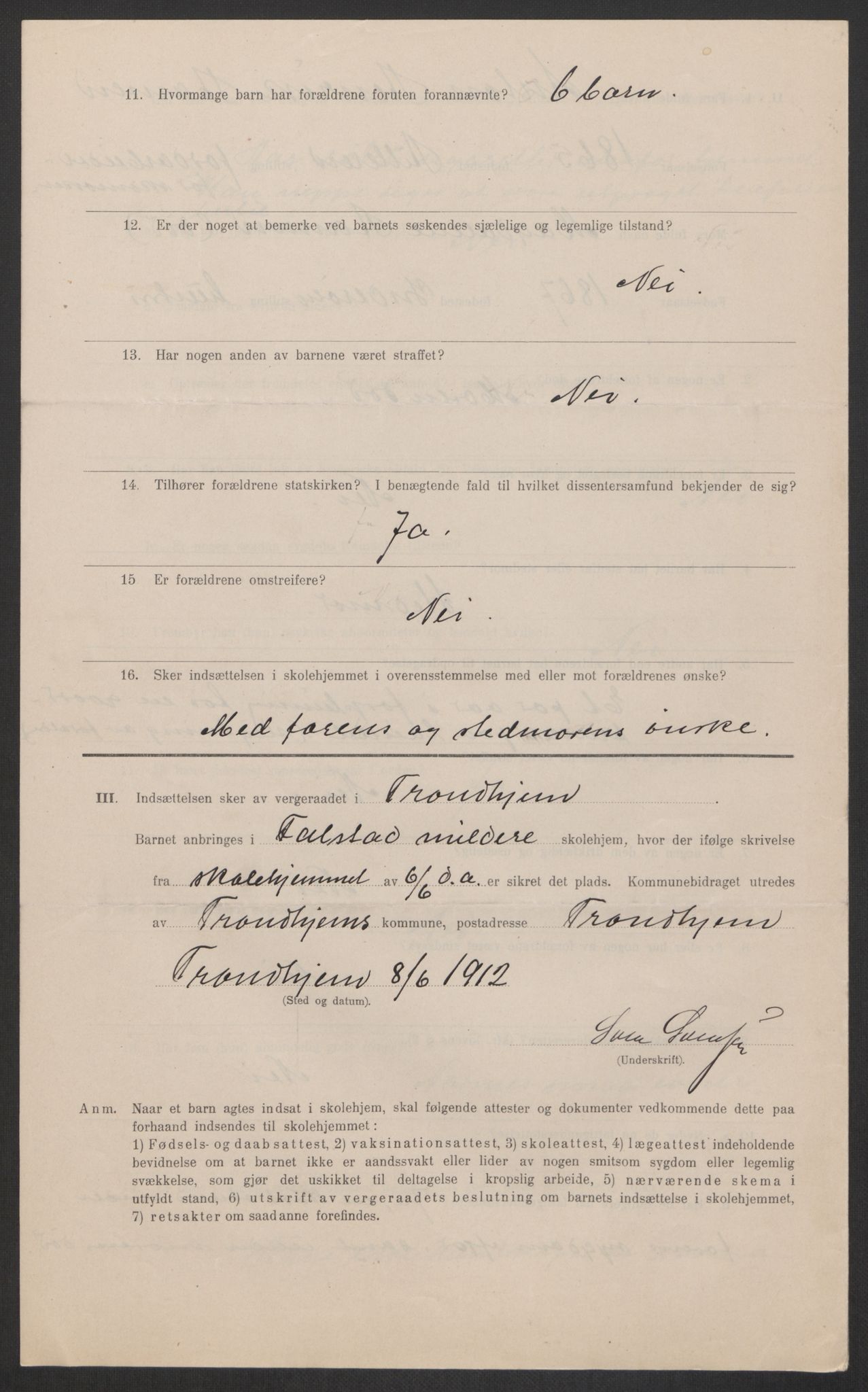 Falstad skolehjem, RA/S-1676/E/Eb/L0011: Elevmapper løpenr.. 240-260, 1911-1918, p. 332