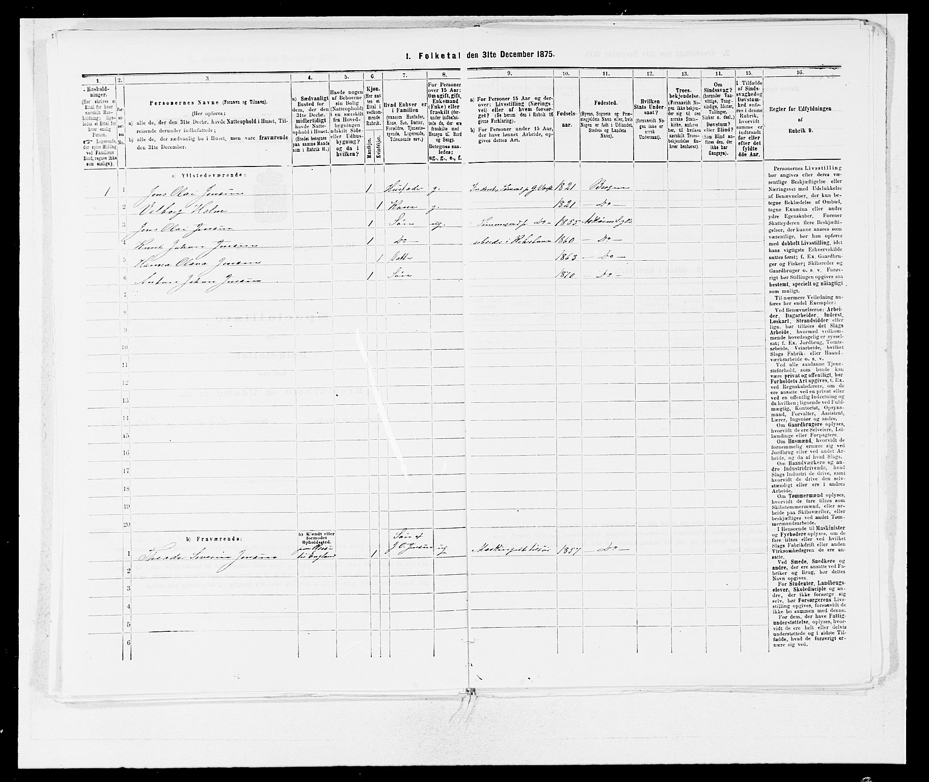 SAB, 1875 census for 1247P Askøy, 1875, p. 894