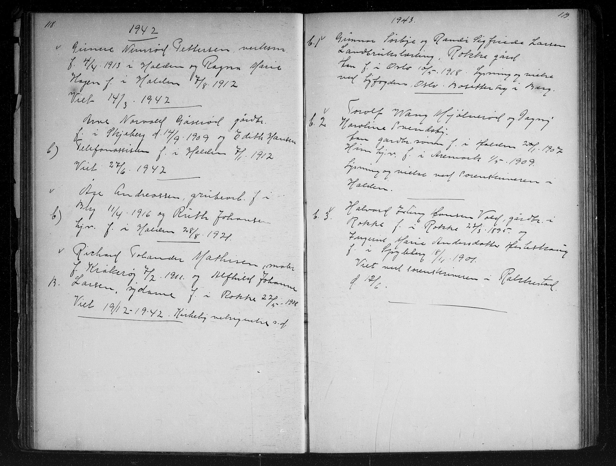 Berg prestekontor Kirkebøker, SAO/A-10902/G/Gc/L0003: Parish register (copy) no. III 3, 1887-1958, p. 118-119