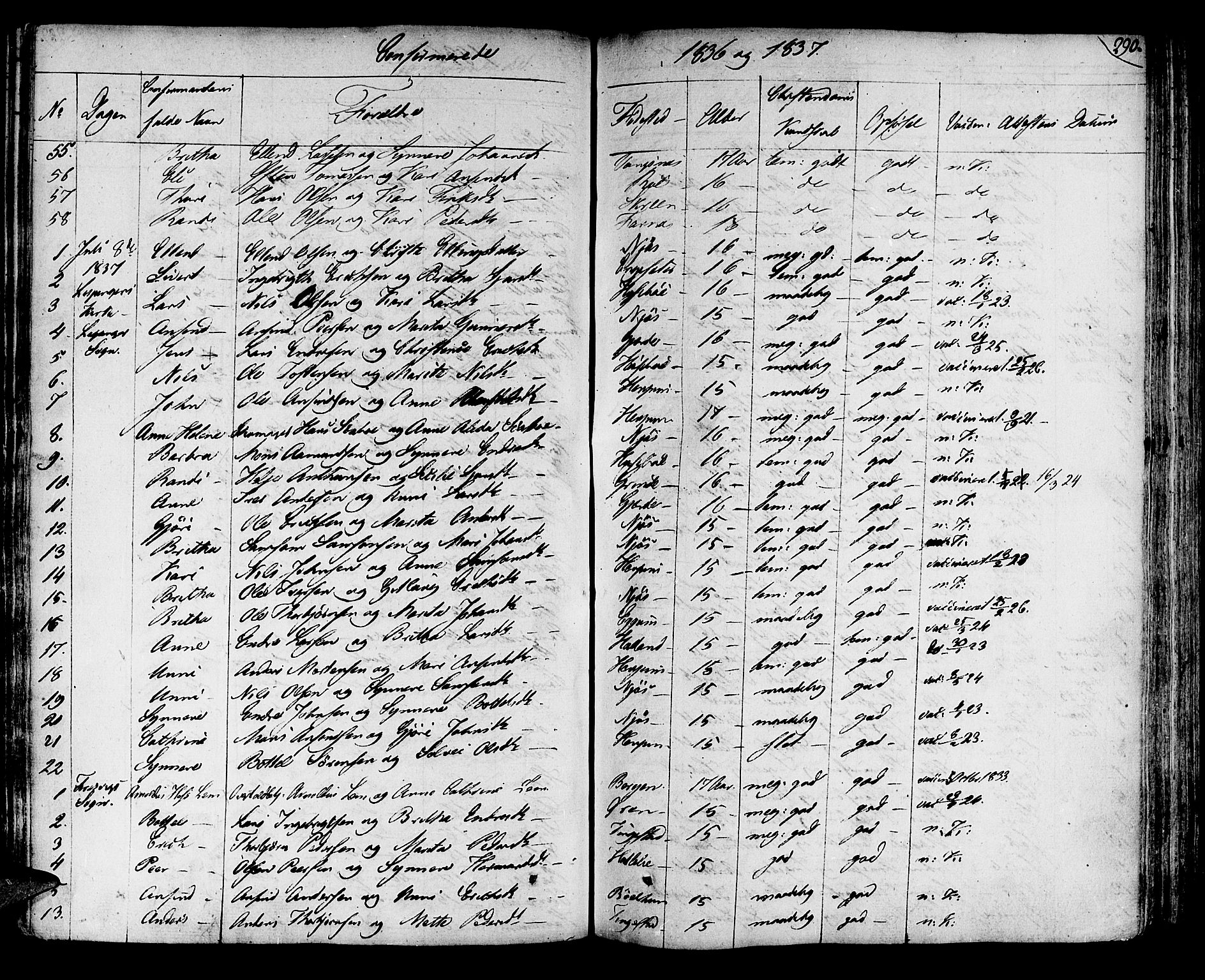 Leikanger sokneprestembete, AV/SAB-A-81001/H/Haa/Haaa/L0006: Parish register (official) no. A 6, 1810-1838, p. 290