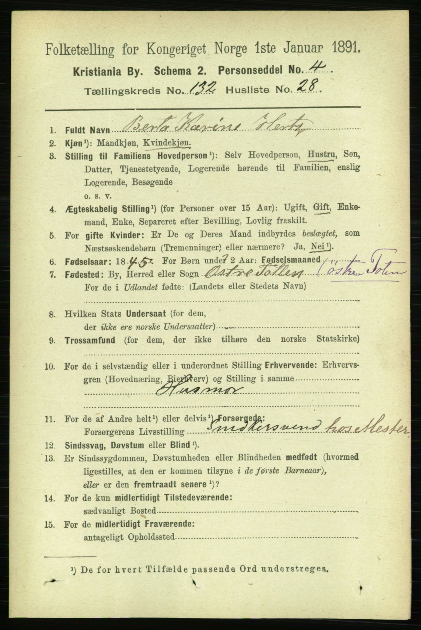 RA, 1891 census for 0301 Kristiania, 1891, p. 71781