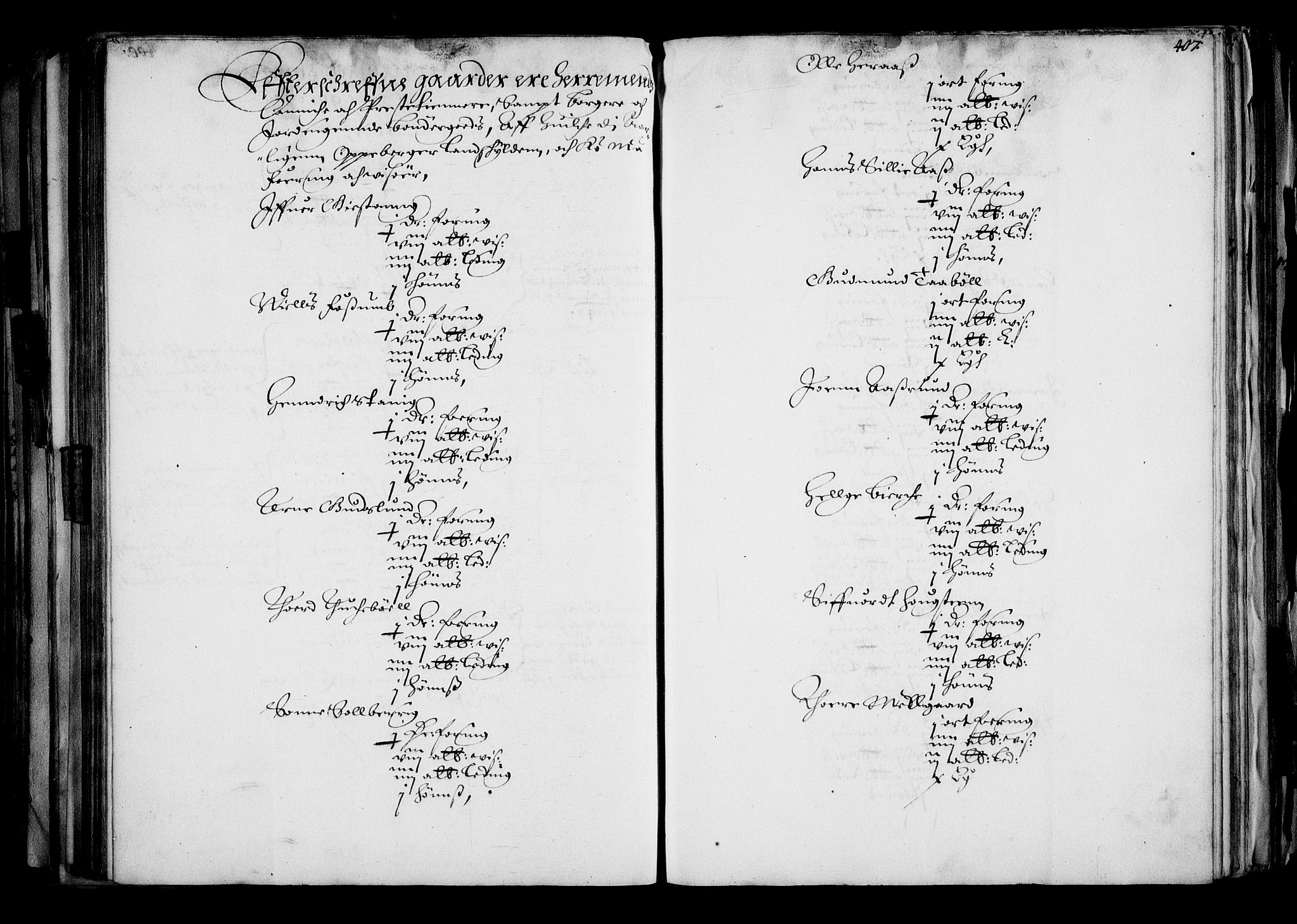 Rentekammeret inntil 1814, Realistisk ordnet avdeling, AV/RA-EA-4070/N/Na/L0001: [XI f]: Akershus stifts jordebok, 1652, p. 406b-407a