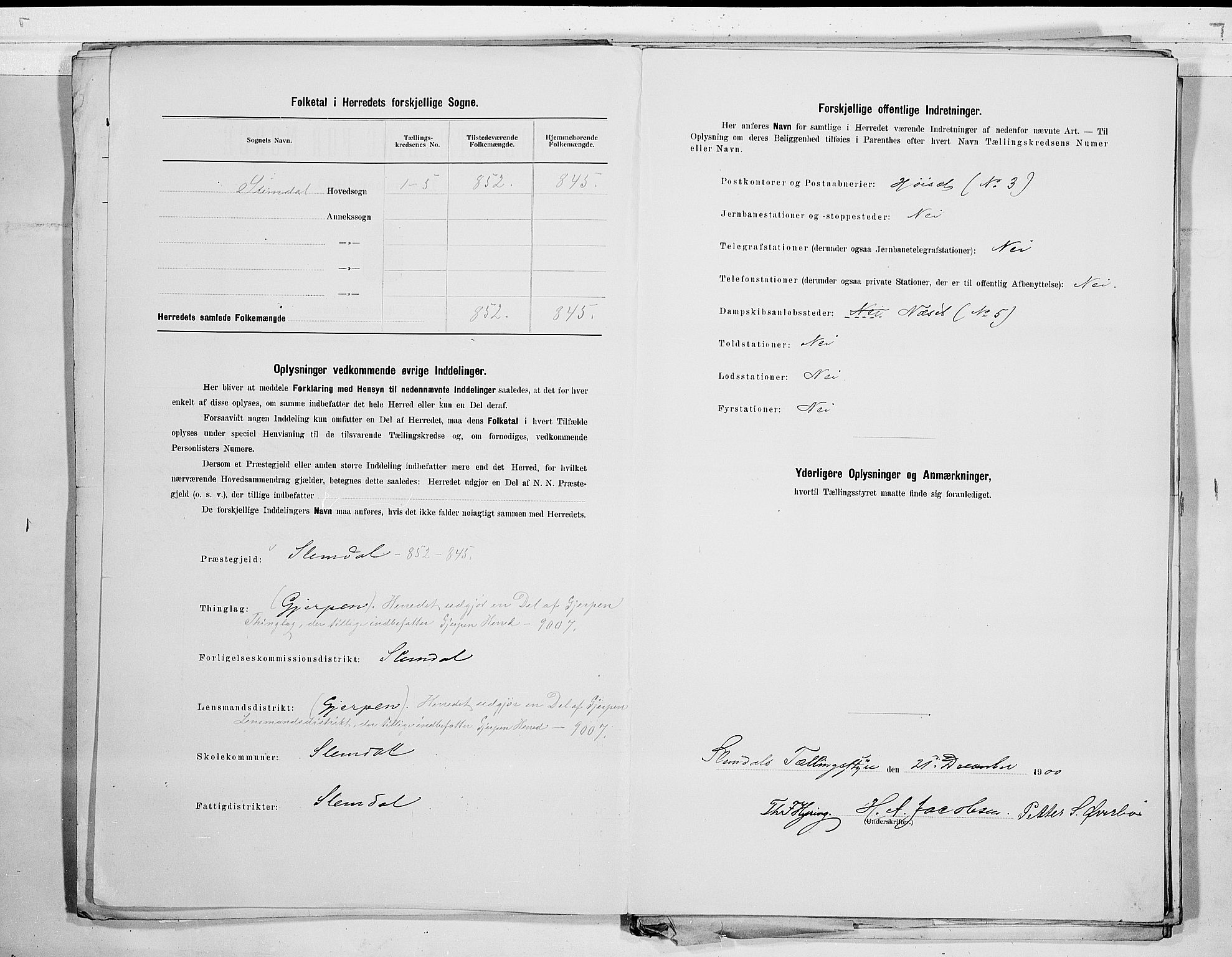 SAKO, 1900 census for Slemdal, 1900, p. 3