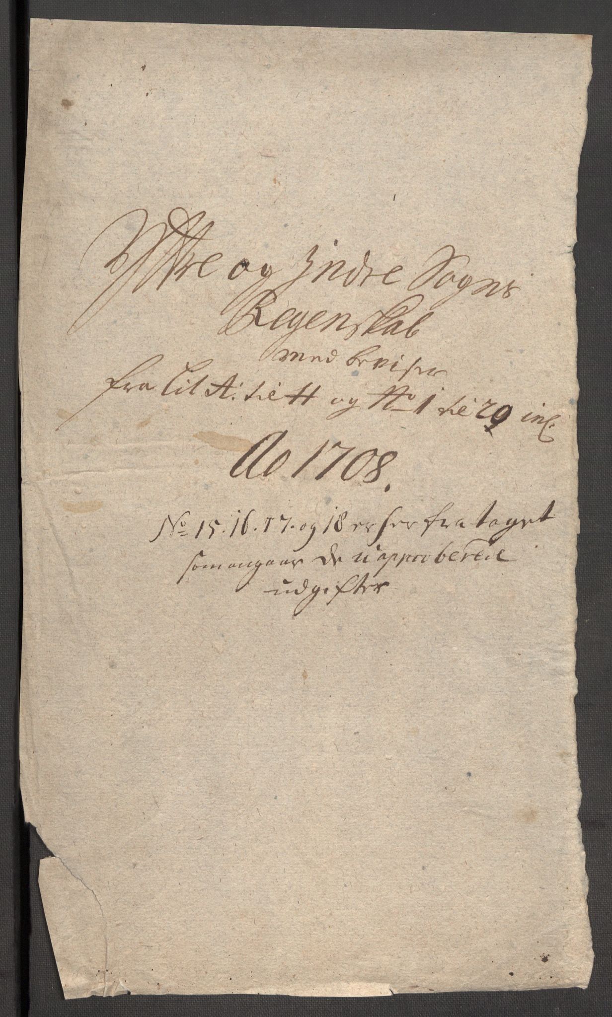 Rentekammeret inntil 1814, Reviderte regnskaper, Fogderegnskap, AV/RA-EA-4092/R52/L3315: Fogderegnskap Sogn, 1708, p. 3