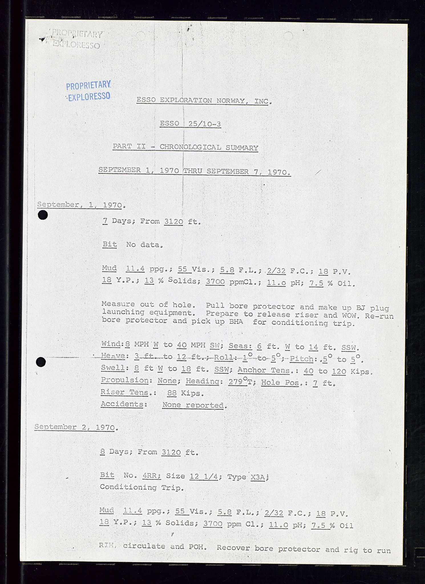 Pa 1512 - Esso Exploration and Production Norway Inc., AV/SAST-A-101917/E/Ea/L0013: Well 25/10-3 og Well 8/3-1, 1966-1975, p. 743