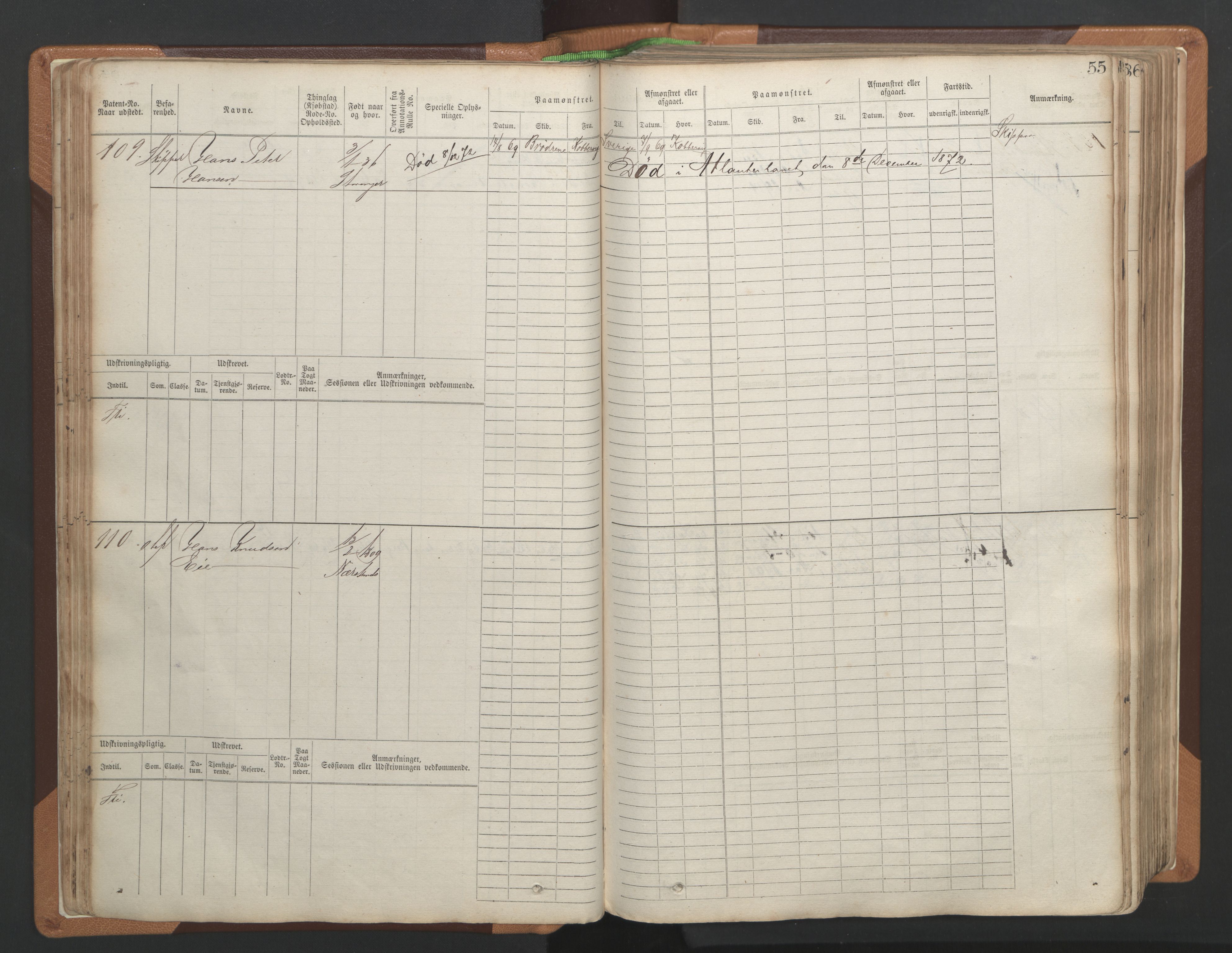 Stavanger sjømannskontor, AV/SAST-A-102006/F/Fb/Fbb/L0004: Sjøfartshovedrulle, patentnr. 1-792 (del 1), 1869-1880, p. 59