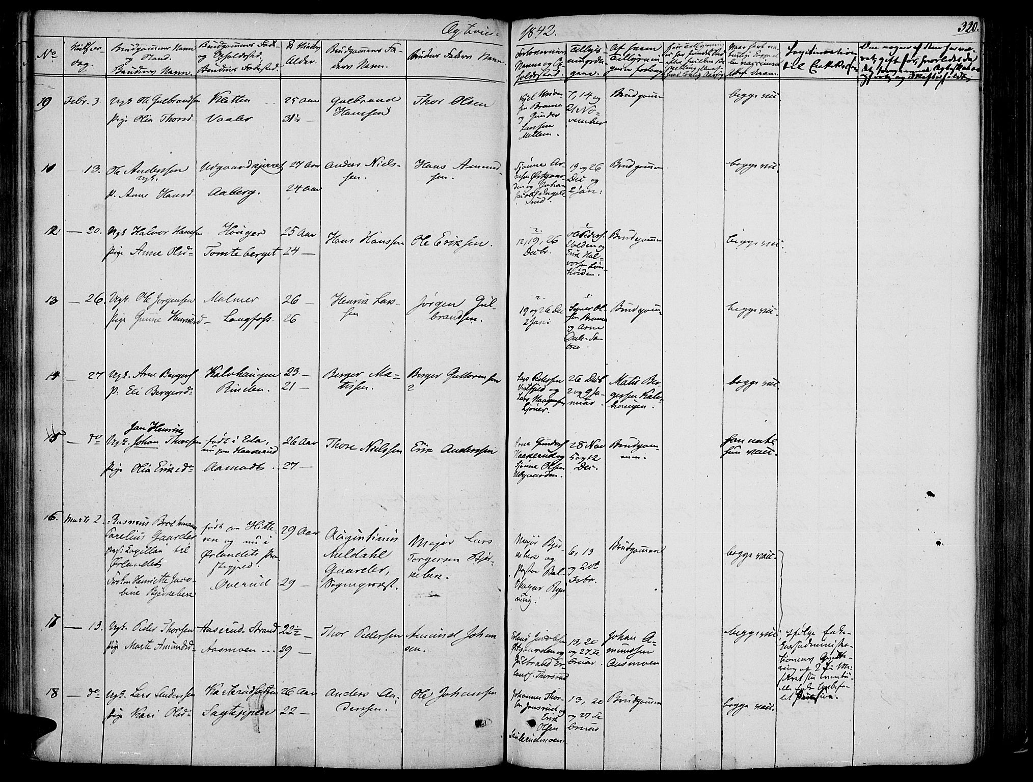 Vinger prestekontor, AV/SAH-PREST-024/H/Ha/Haa/L0008: Parish register (official) no. 8, 1839-1847, p. 320