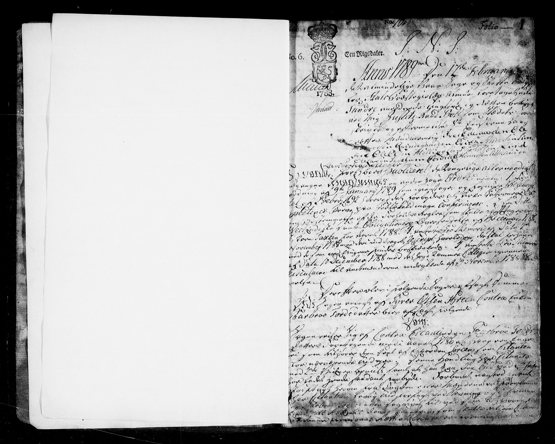 Ringerike og Hallingdal sorenskriveri, SAKO/A-81/F/Fa/Fad/L0011: Tingbok - Hallingdal, 1789-1793, p. 1