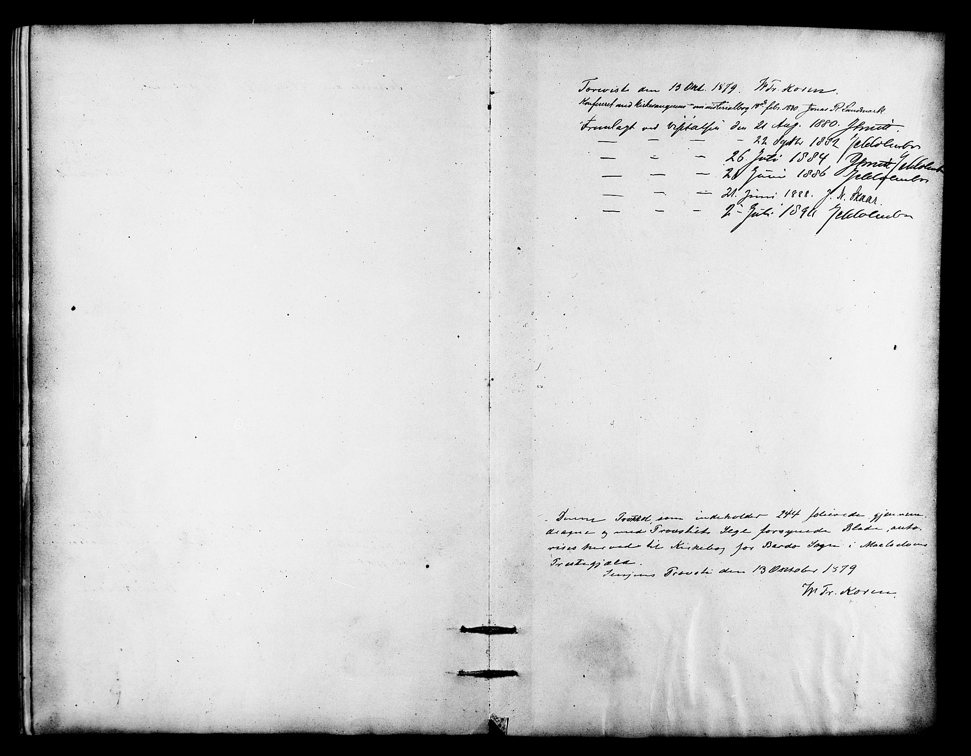 Målselv sokneprestembete, SATØ/S-1311/G/Ga/Gaa/L0009kirke: Parish register (official) no. 9, 1878-1889