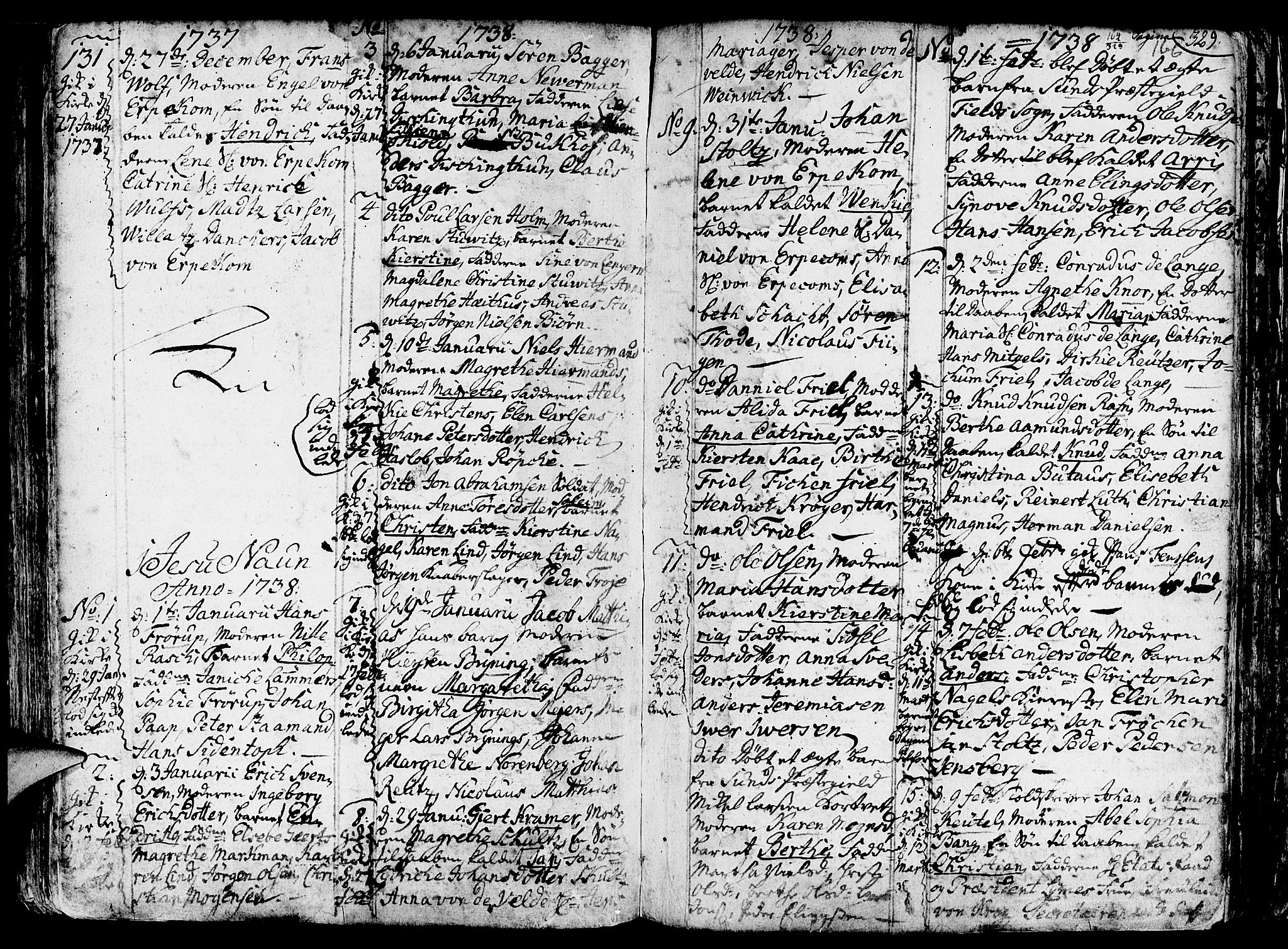 Nykirken Sokneprestembete, SAB/A-77101/H/Haa/L0003: Parish register (official) no. A 3, 1717-1764, p. 166