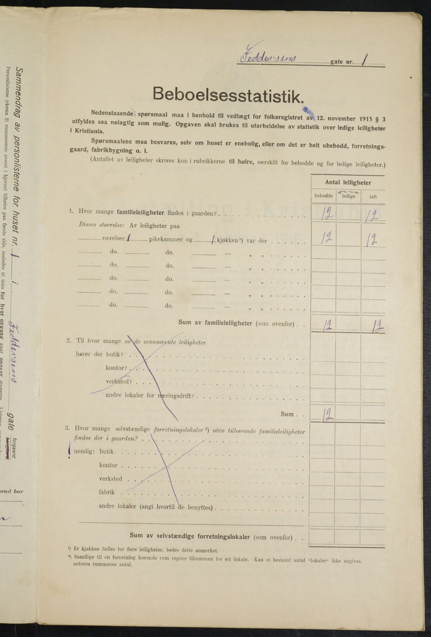 OBA, Municipal Census 1916 for Kristiania, 1916, p. 24360