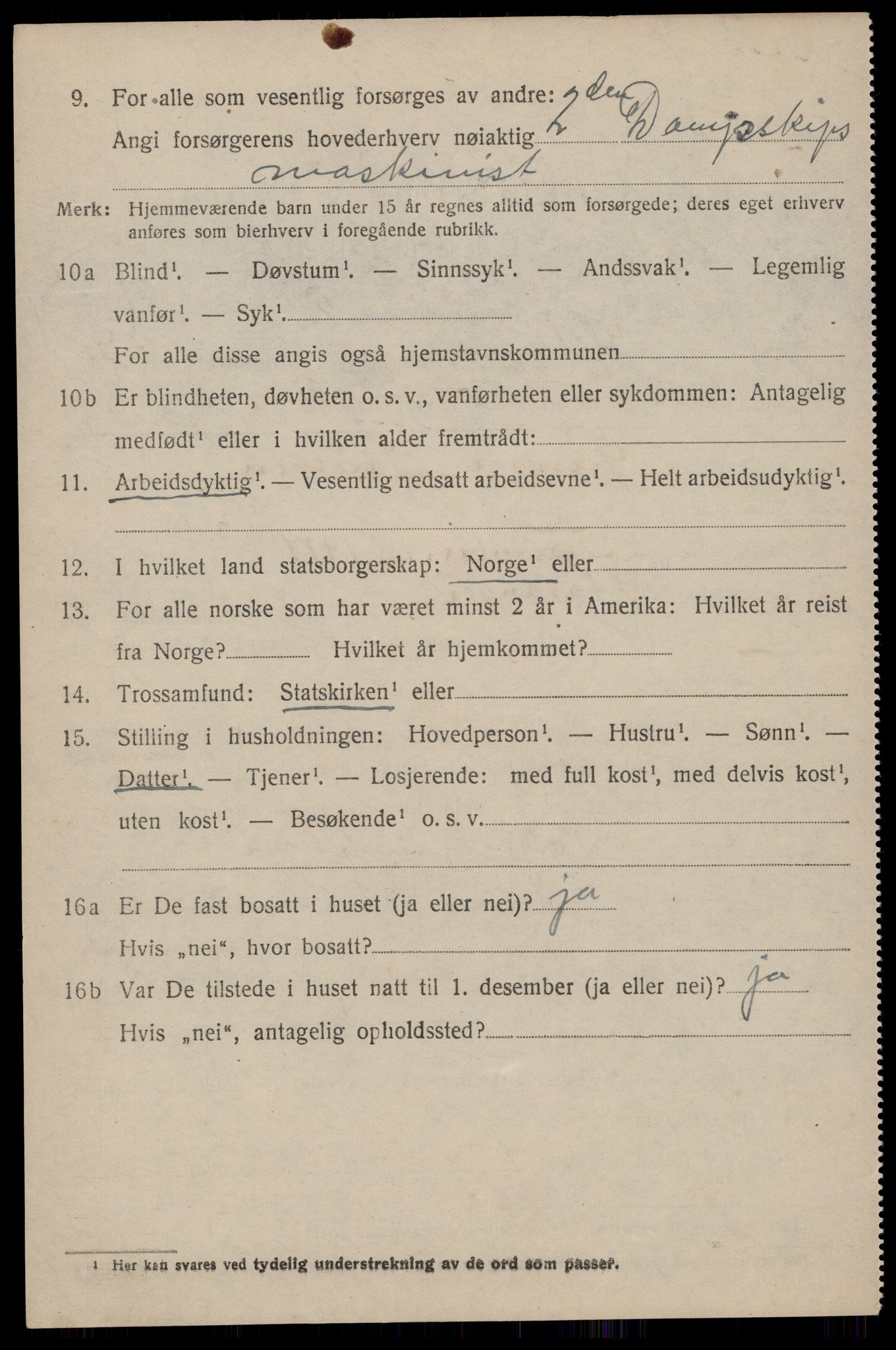 SAST, 1920 census for Hetland, 1920, p. 14664