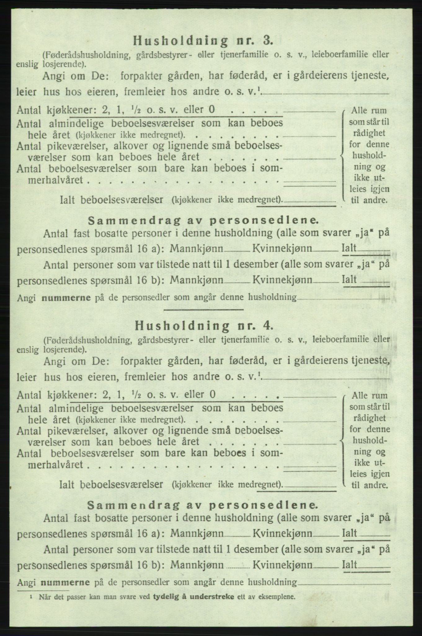 SAB, 1920 census for Strandebarm, 1920, p. 990