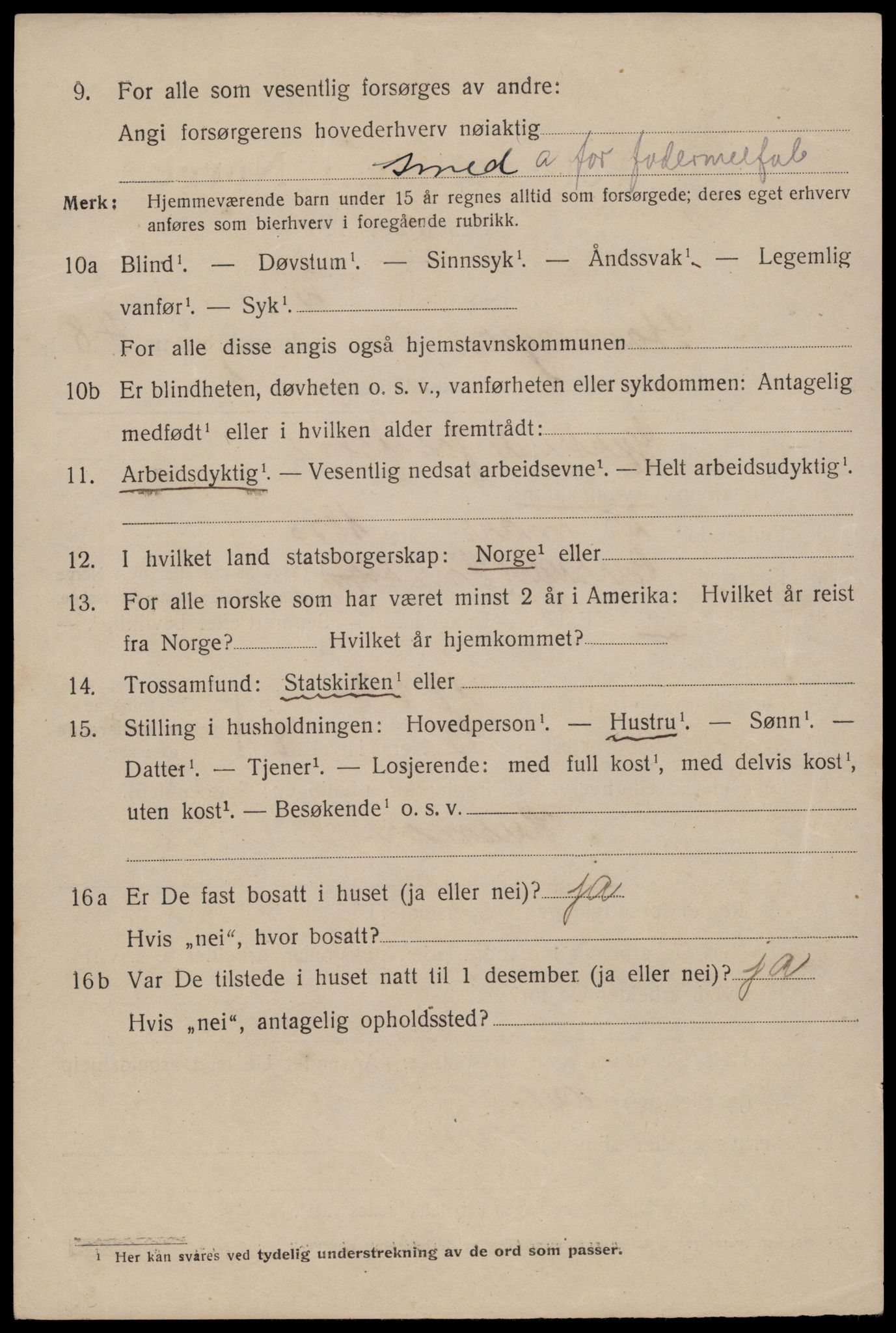 SAST, 1920 census for Stavanger, 1920, p. 115301