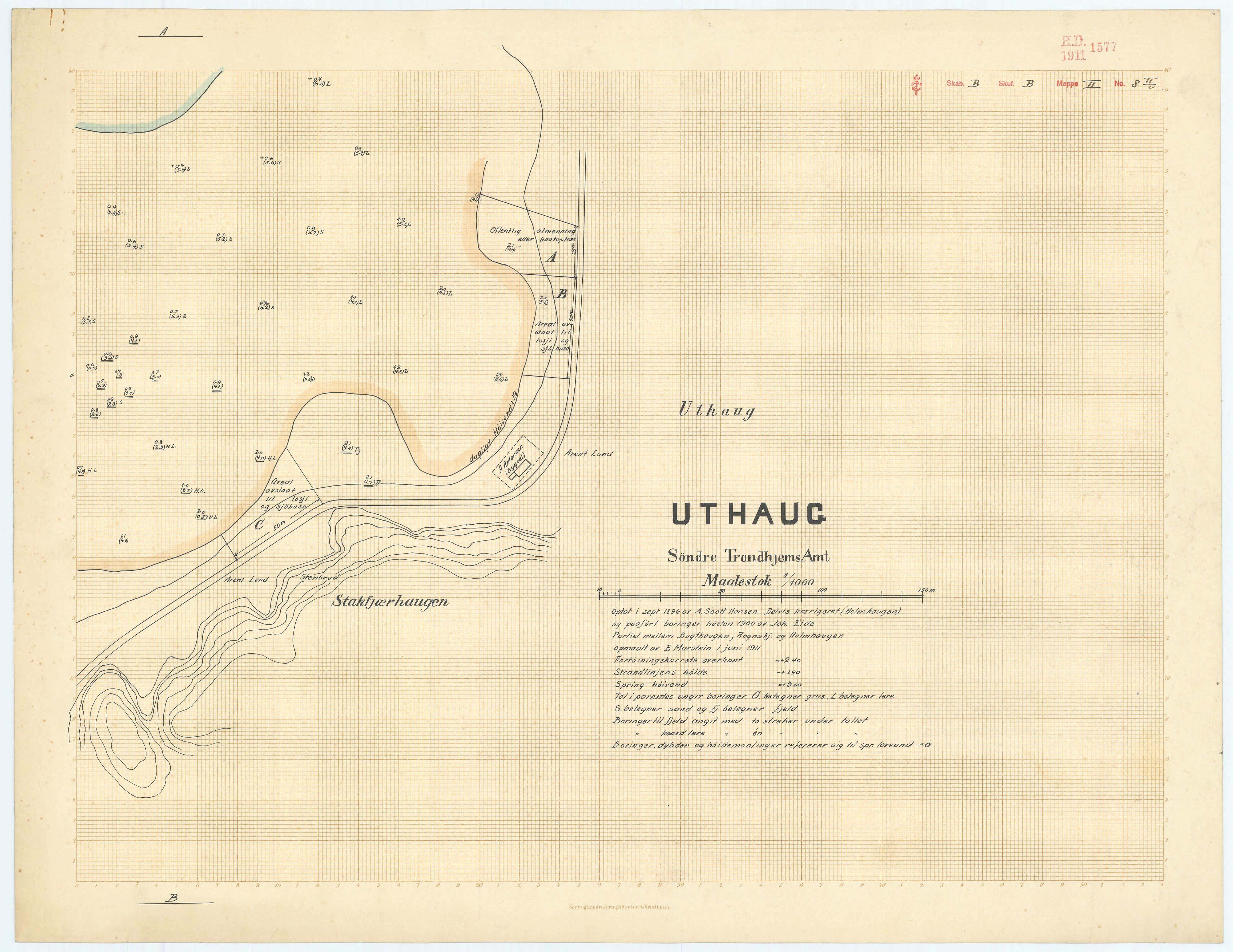 Havnedirektoratet, AV/RA-S-1604/2/T/Tf/Tf13/0001 / Havnedir-N 1201 "Kart over Sistrand i Frøien S. T. A"., 1835-1920, p. 35