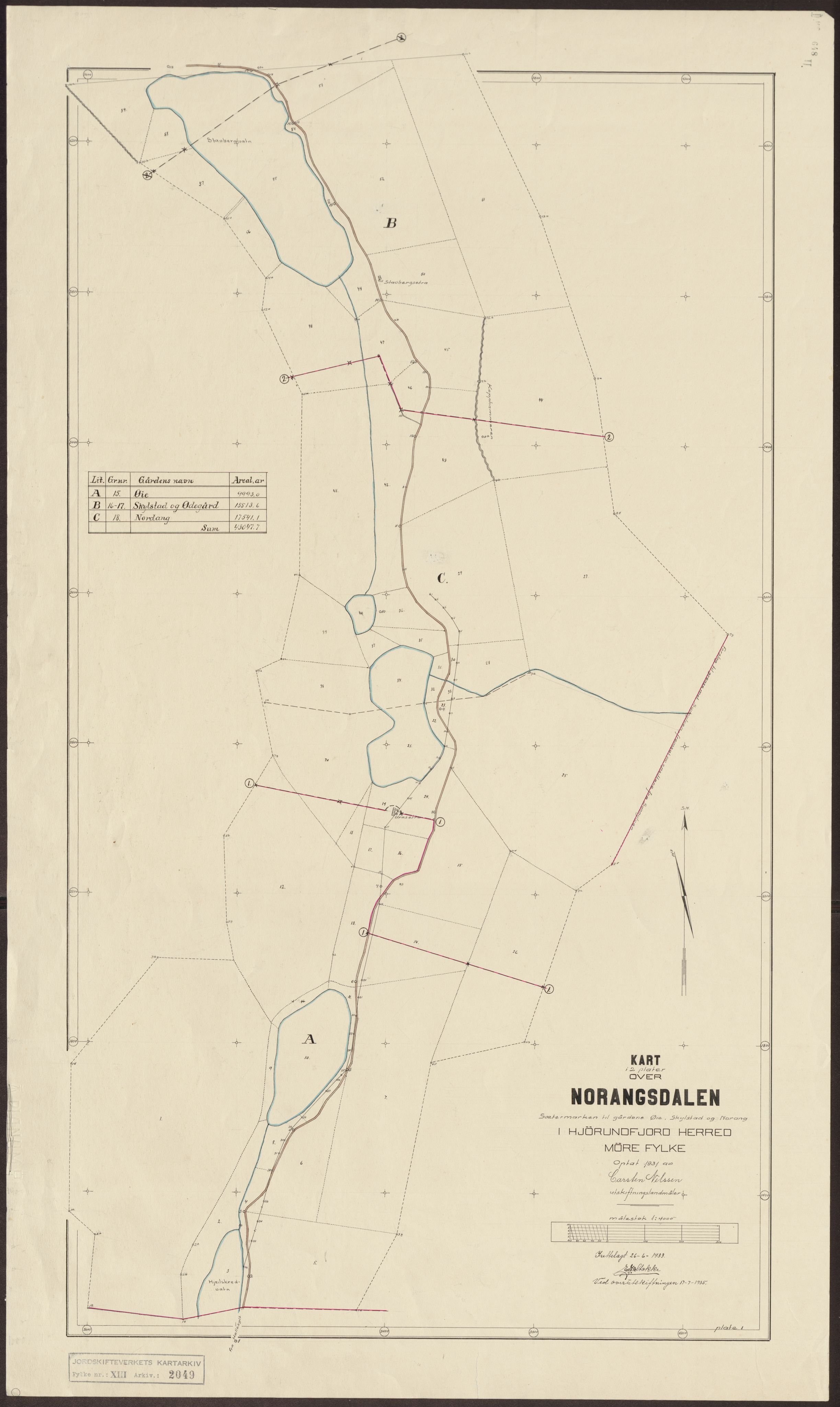 Jordskifteverkets kartarkiv, RA/S-3929/T, 1859-1988, p. 2501