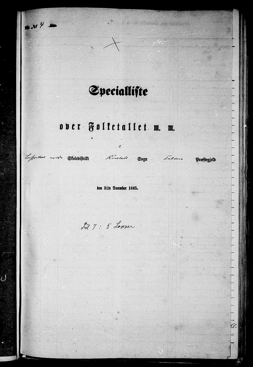 RA, 1865 census for Folda, 1865, p. 52