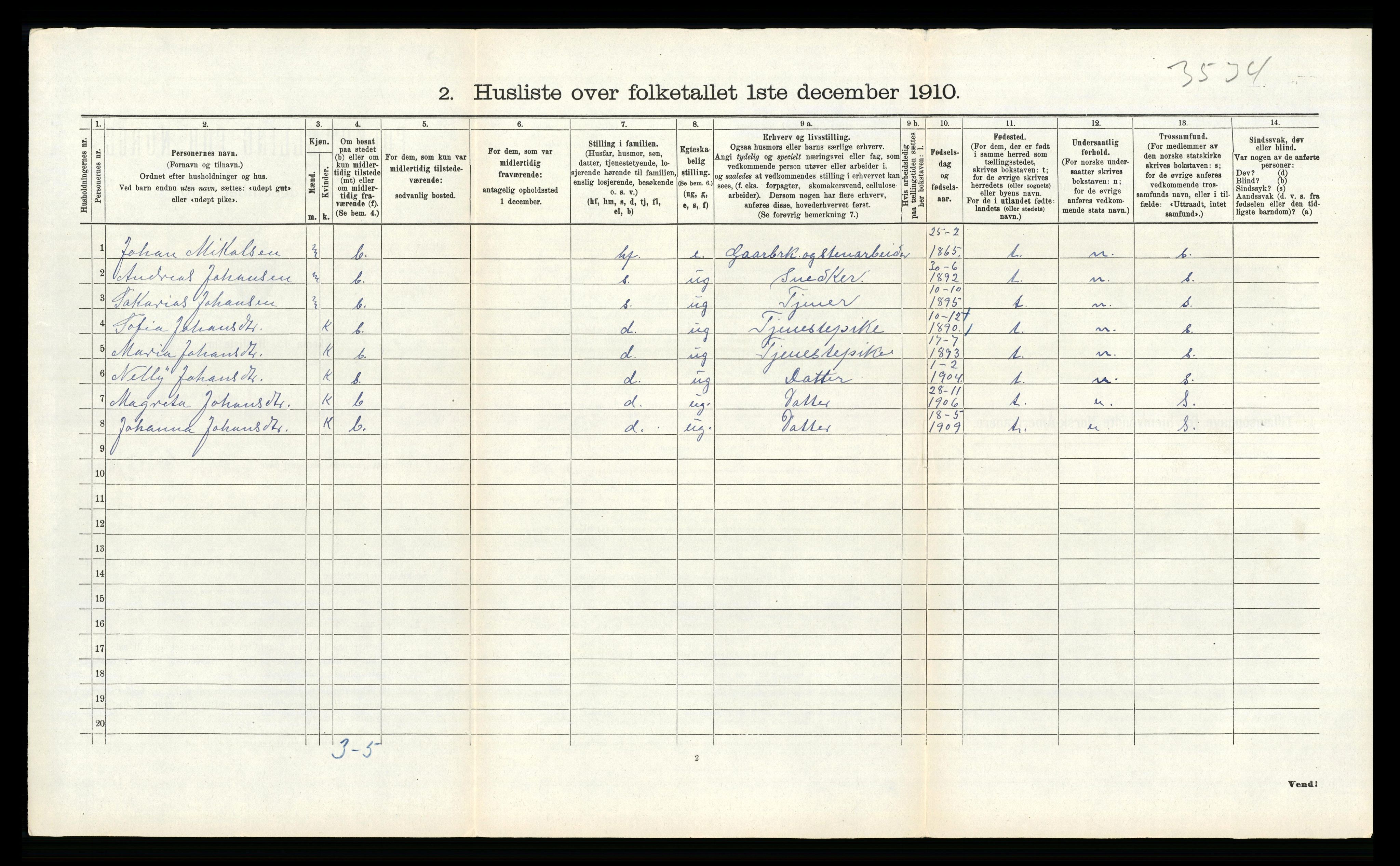 RA, 1910 census for Alversund, 1910, p. 107