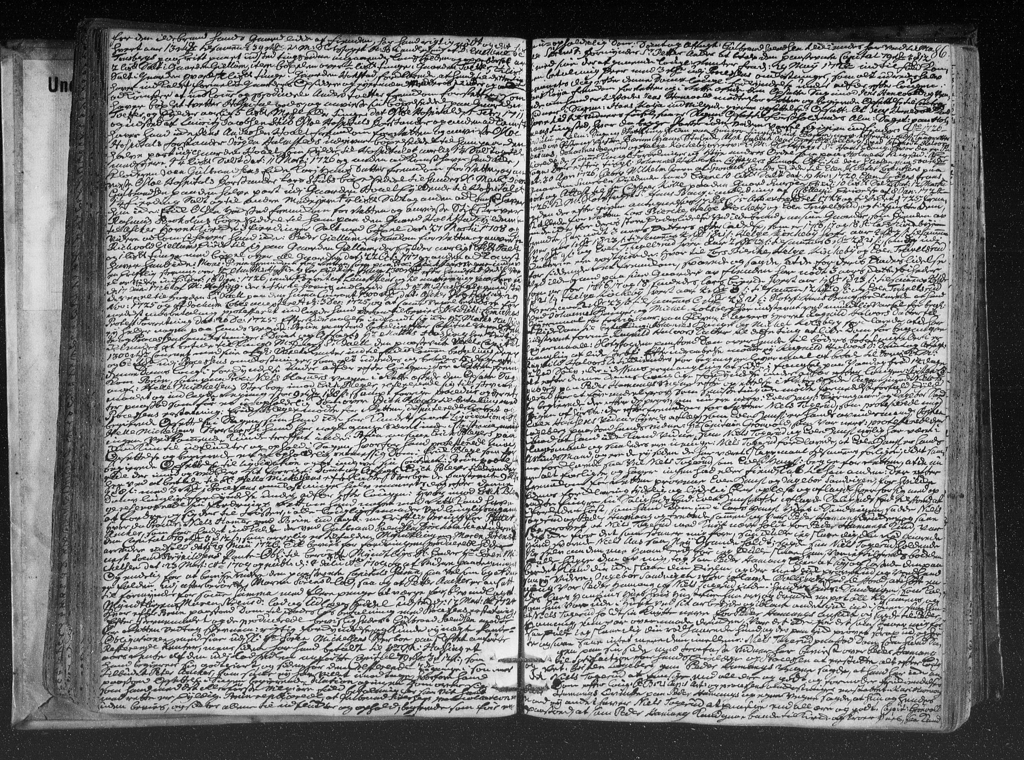 Aker sorenskriveri, AV/SAO-A-10895/F/Fb/L0034: Tingbok, 1724-1729, p. 85b-86a