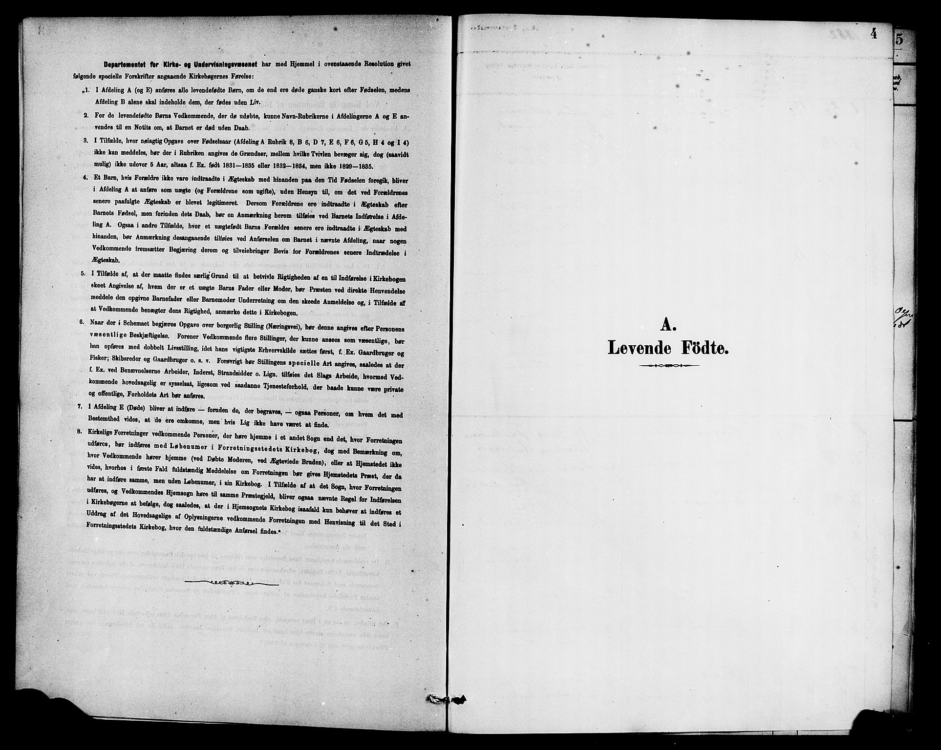 Gaular sokneprestembete, SAB/A-80001/H/Haa: Parish register (official) no. B 1, 1882-1897, p. 4