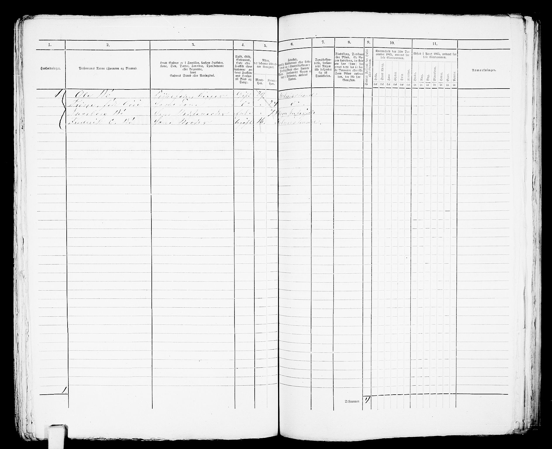 RA, 1865 census for Botne/Holmestrand, 1865, p. 297