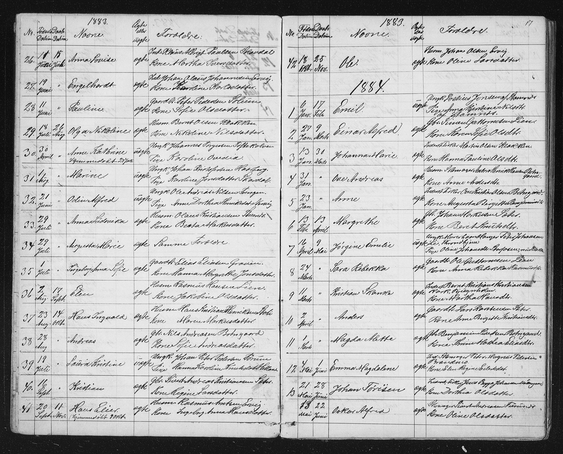 Ministerialprotokoller, klokkerbøker og fødselsregistre - Sør-Trøndelag, AV/SAT-A-1456/651/L0647: Parish register (copy) no. 651C01, 1866-1914, p. 17