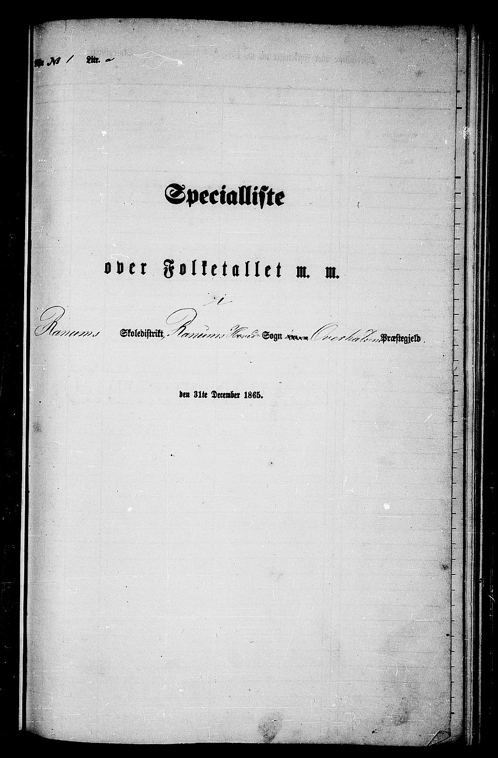 RA, 1865 census for Overhalla, 1865, p. 7