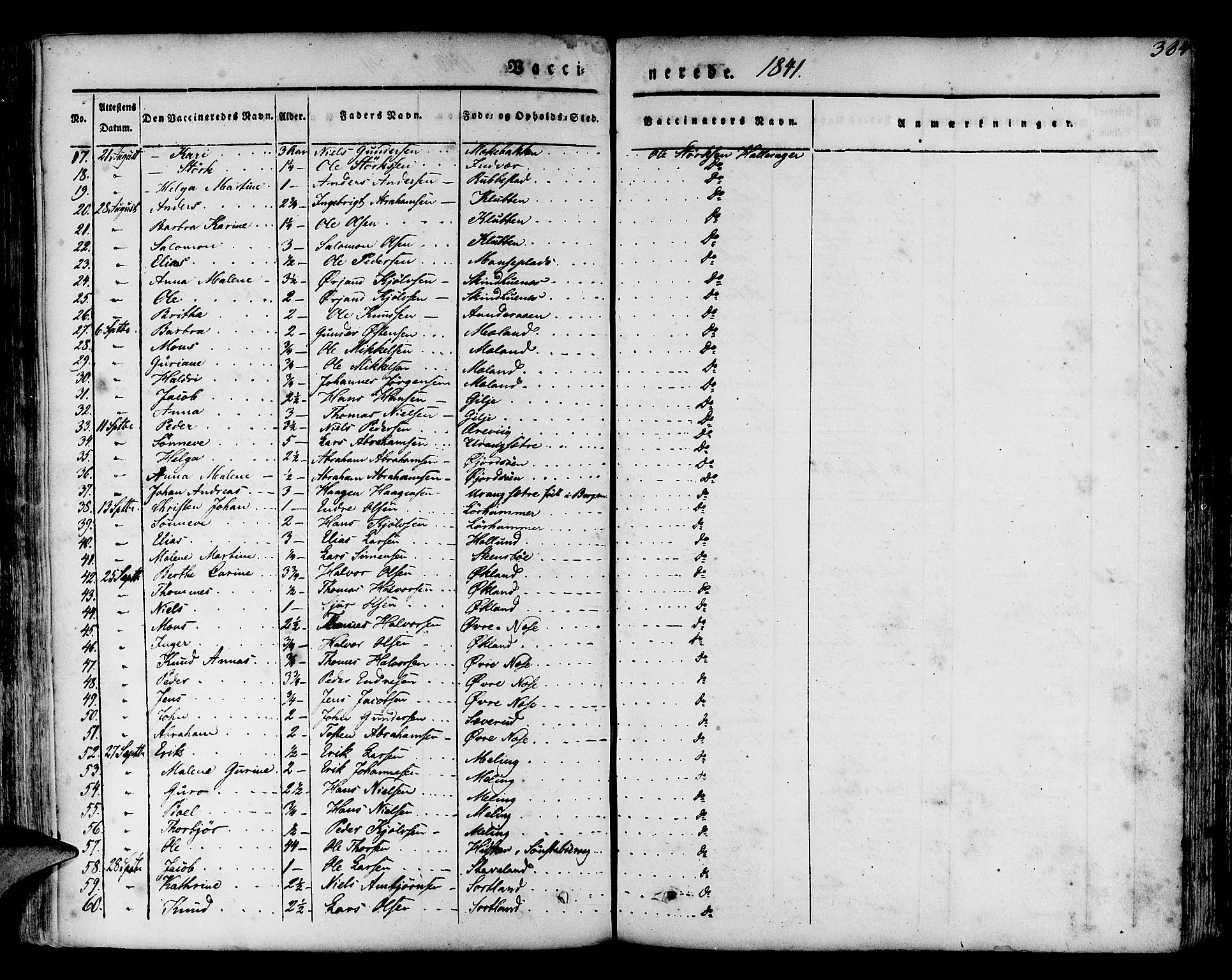 Finnås sokneprestembete, AV/SAB-A-99925/H/Ha/Haa/Haaa/L0006: Parish register (official) no. A 6, 1836-1850, p. 384