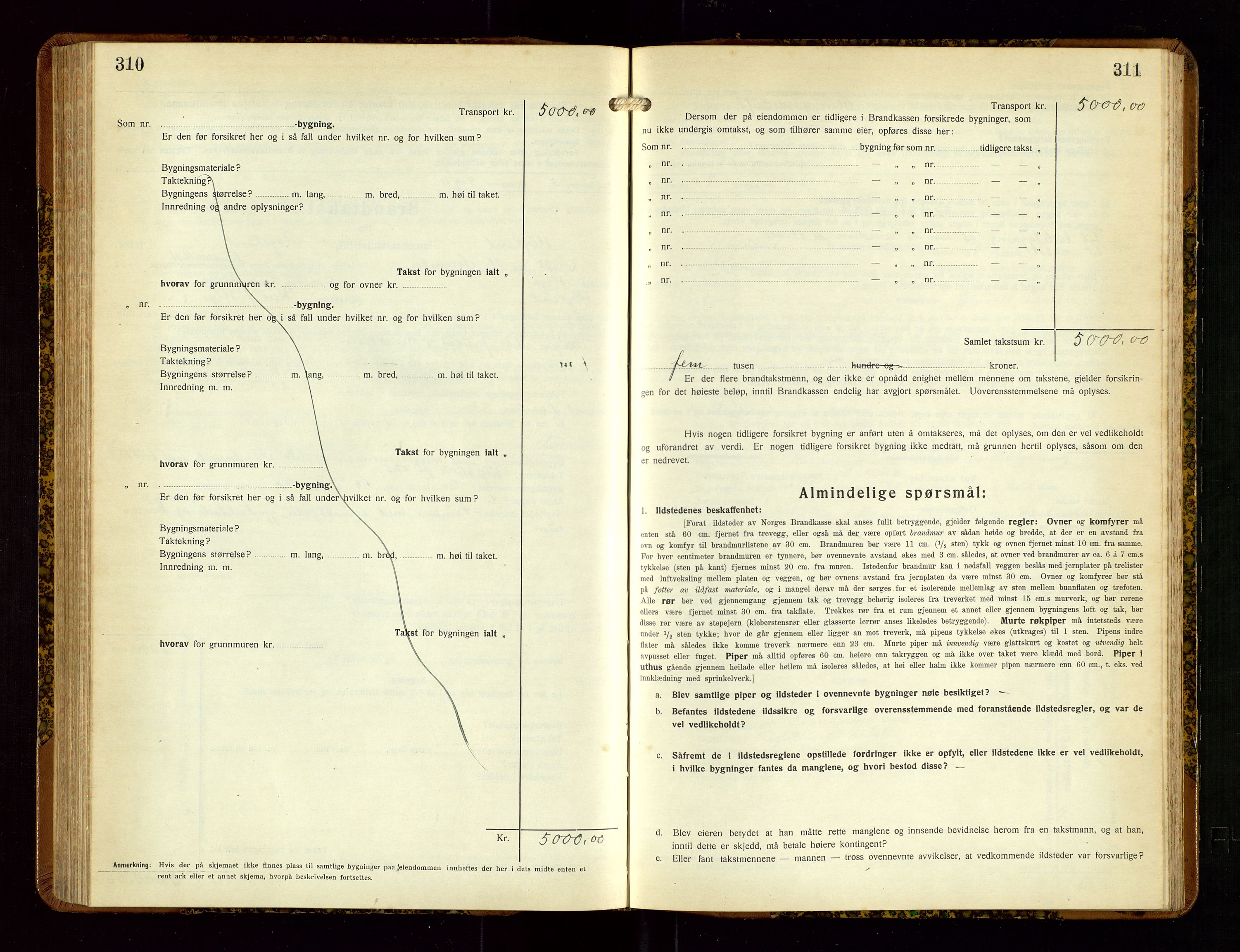 Høyland/Sandnes lensmannskontor, AV/SAST-A-100166/Gob/L0005: "Brandtakstprotokoll", 1933-1936, p. 310-311