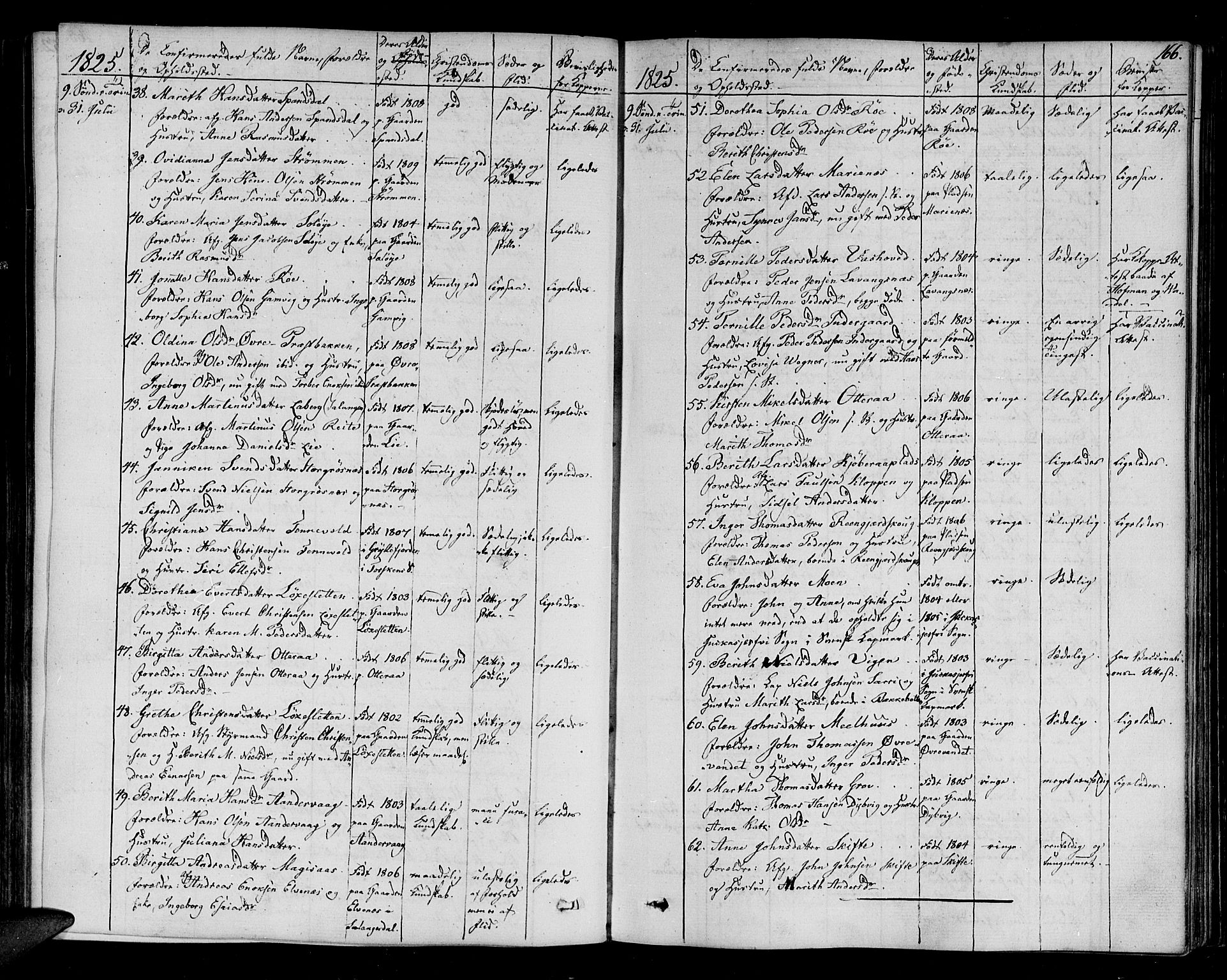 Ibestad sokneprestembete, AV/SATØ-S-0077/H/Ha/Haa/L0005kirke: Parish register (official) no. 5, 1825-1836, p. 166