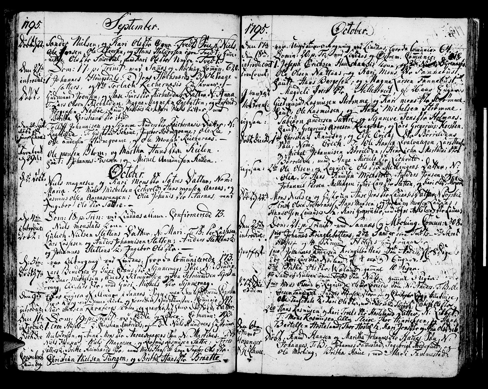 Lindås Sokneprestembete, AV/SAB-A-76701/H/Haa/Haaa/L0005: Parish register (official) no. A 5, 1791-1813, p. 58