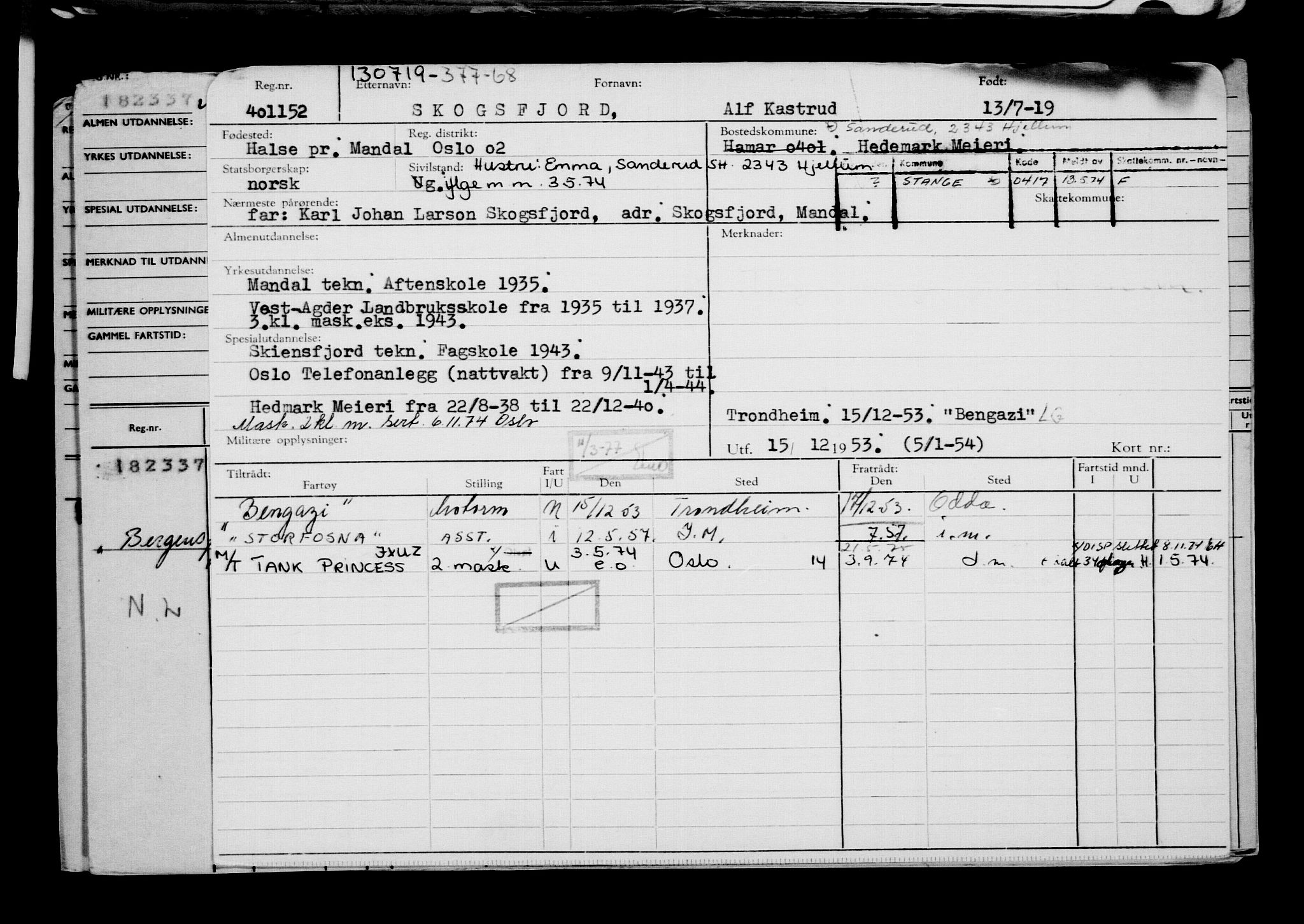 Direktoratet for sjømenn, AV/RA-S-3545/G/Gb/L0170: Hovedkort, 1919, p. 247