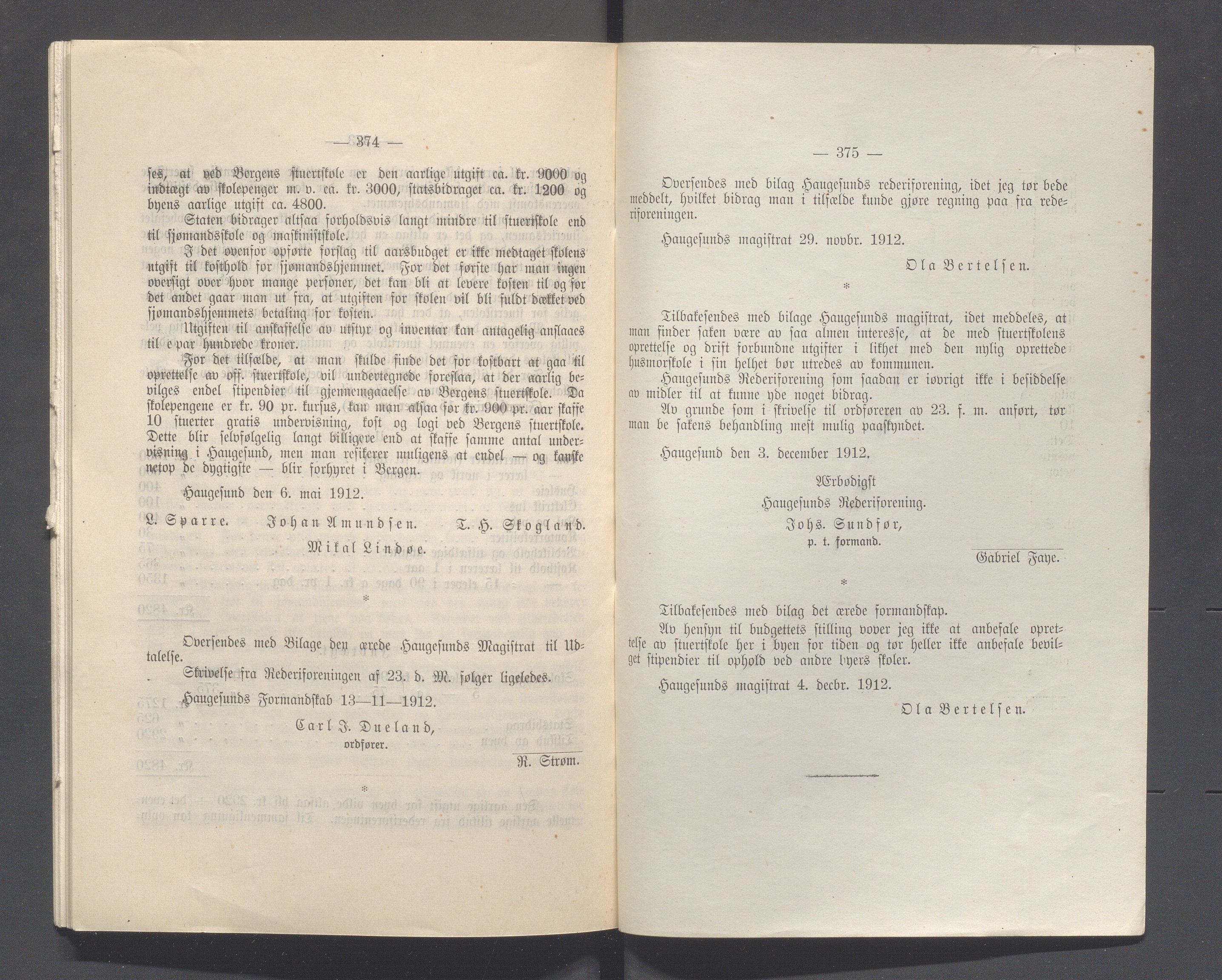 Haugesund kommune - Formannskapet og Bystyret, IKAR/A-740/A/Abb/L0002: Bystyreforhandlinger, 1908-1917, p. 467