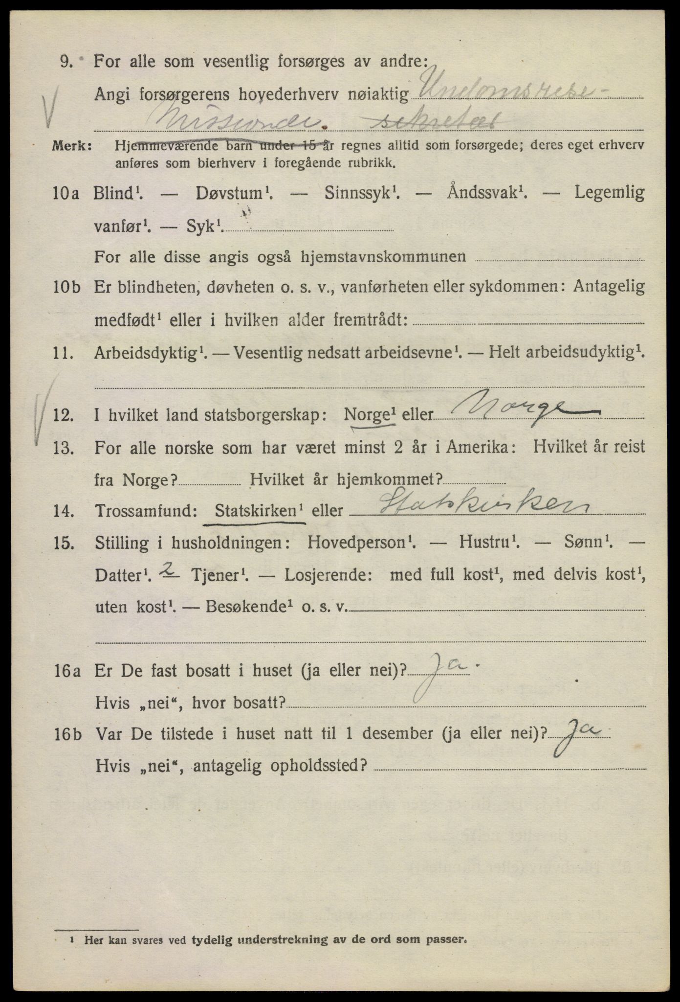 SAO, 1920 census for Kristiania, 1920, p. 570010