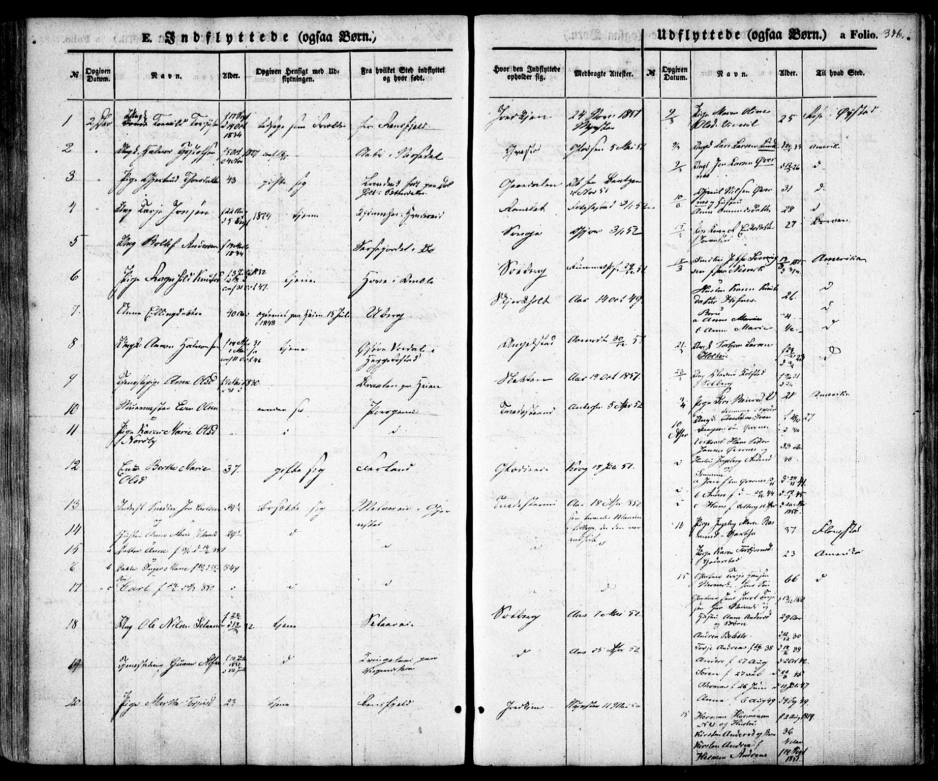 Holt sokneprestkontor, AV/SAK-1111-0021/F/Fa/L0008: Parish register (official) no. A 8, 1849-1860, p. 346