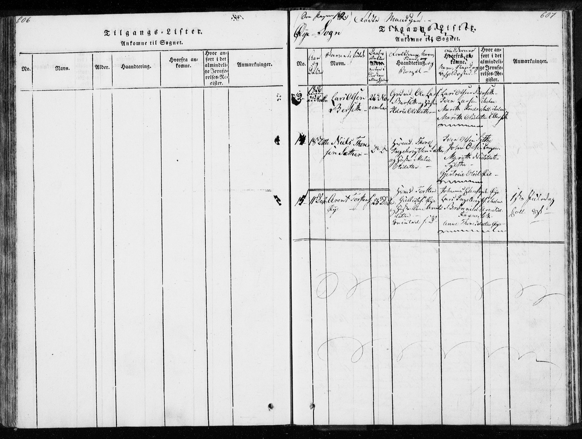 Ministerialprotokoller, klokkerbøker og fødselsregistre - Møre og Romsdal, SAT/A-1454/595/L1041: Parish register (official) no. 595A03, 1819-1829, p. 606-607