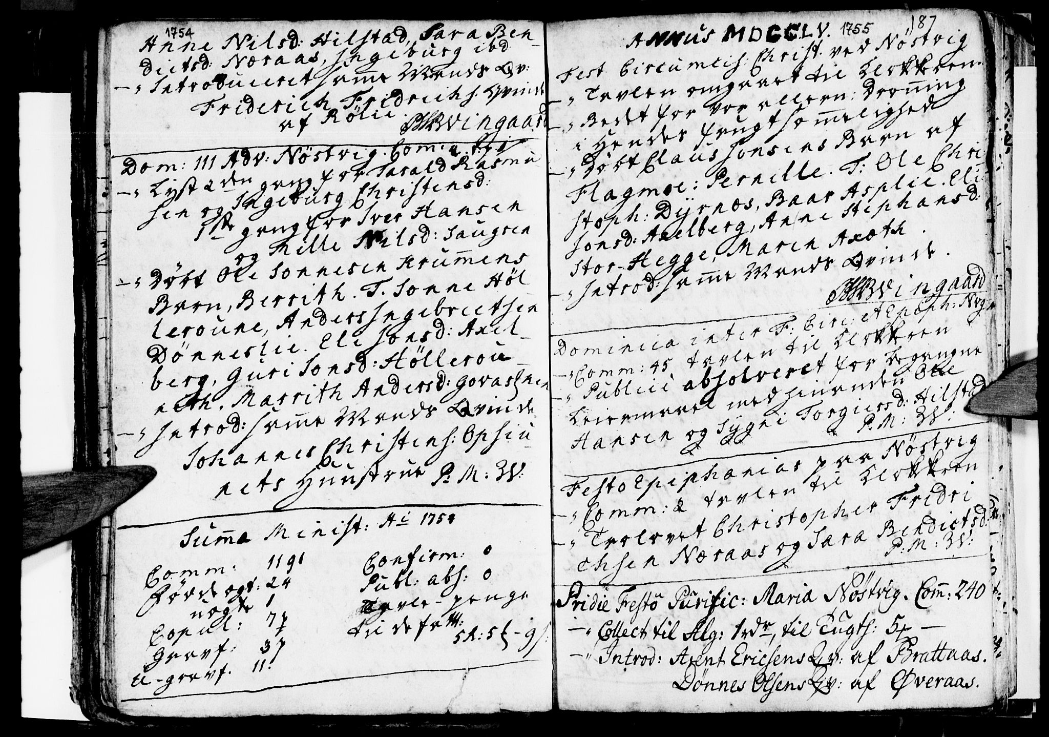 Ministerialprotokoller, klokkerbøker og fødselsregistre - Nordland, SAT/A-1459/814/L0221: Parish register (official) no. 814A02, 1718-1762, p. 187
